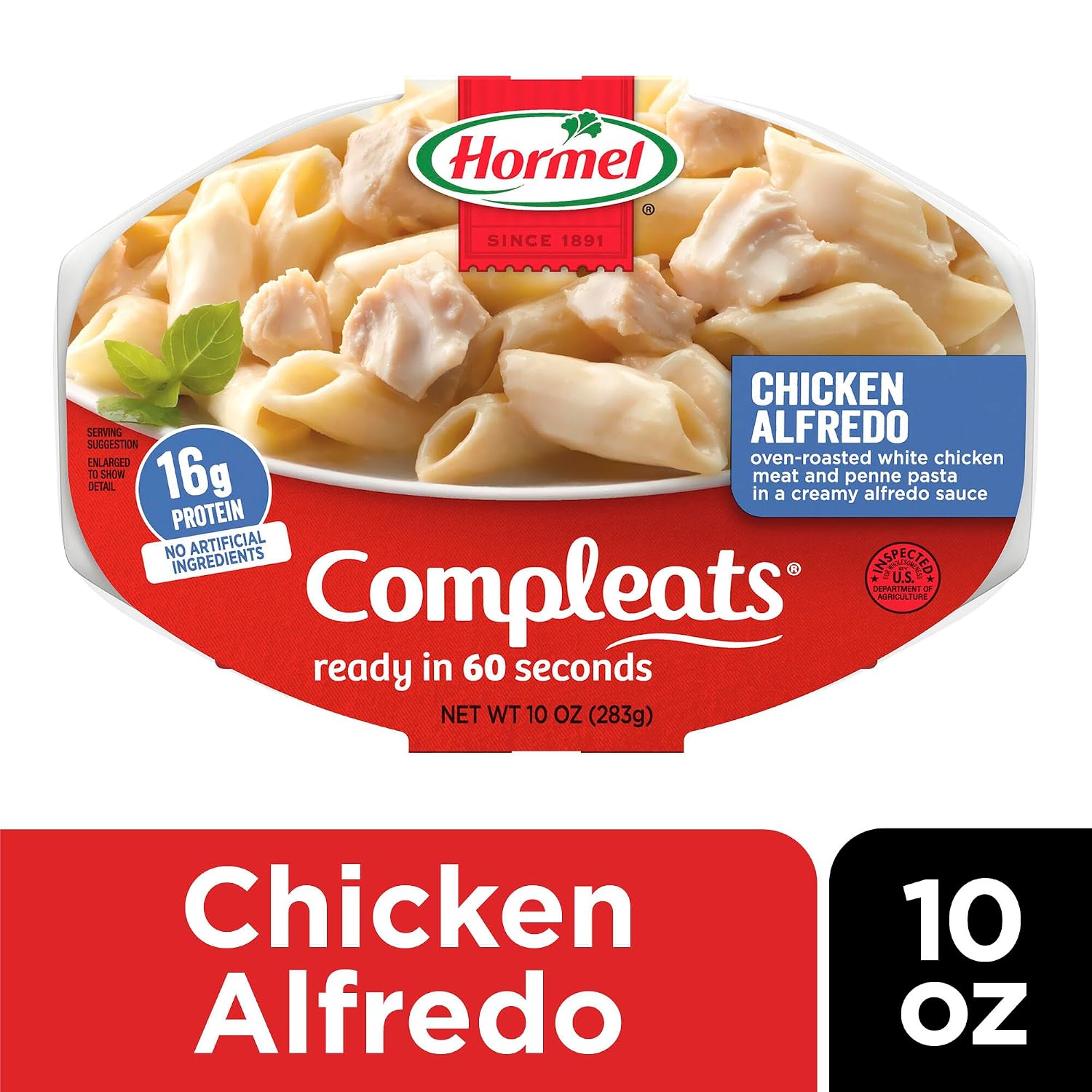 HORMEL COMPLEATS Chicken Alfredo Microwave Tray, 10 oz. (6 Pack)