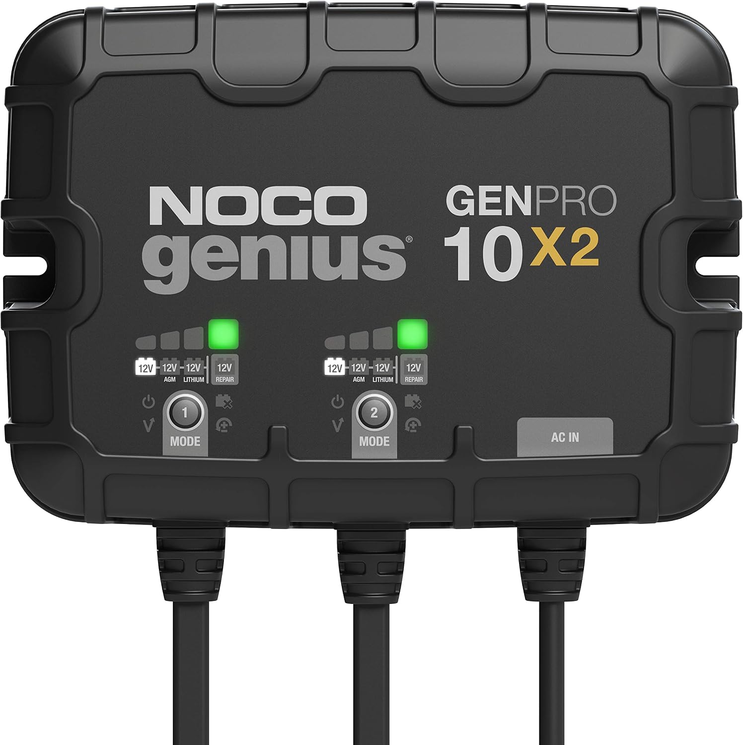 NOCO GENPRO10X2 12V 20A 2-Bank OnBoard Marine Battery Charger & Maintainer