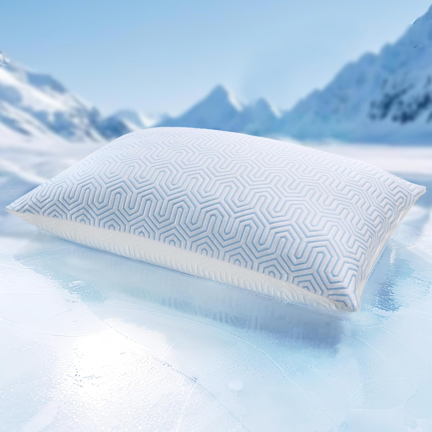 puredown® Goose Feathers and Down White Pillows with 100% Cotton Cover, Bed Sleeping Hotel Collection Pillows Set of 2, Standard Size