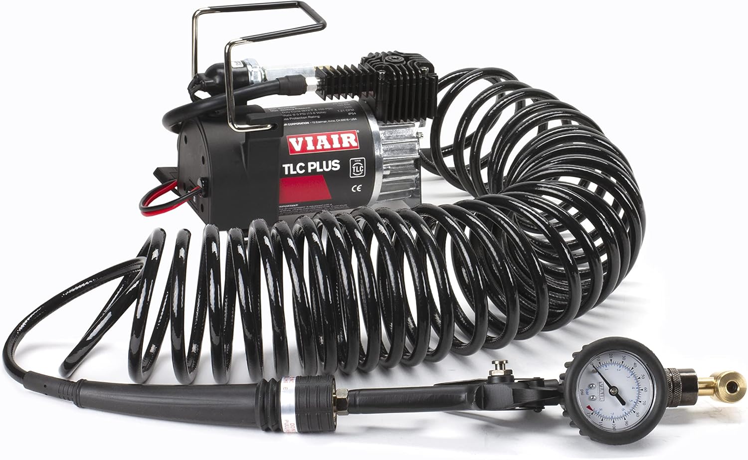 VIAIR TLC BOOST Air Compressor Source Kit – 120 PSI Stationary Tire Inflator with 1.5 Gallon Tank, Presta Valve Chuck, Inflation Tips & 30ft Coil Hose – For Air Tools, DIY Projects & Mobile Shops