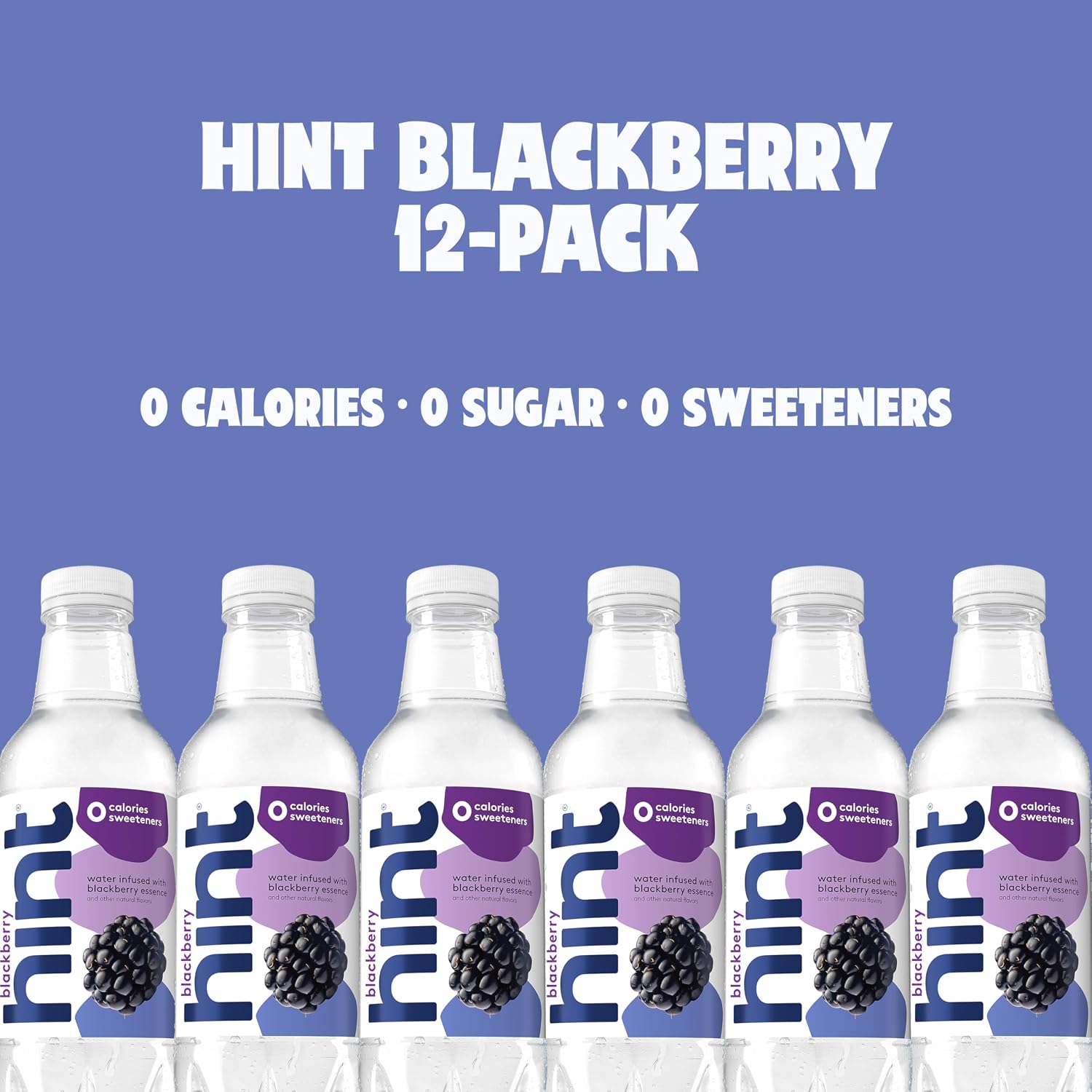 Hint Flavored Water Zero Sugar 0 Calories - Crisp Apple 16 FL oz, 12 pack | Crisp, refreshing water, fruit flavors. 0 calories, 0 sugar, 0 sweeteners. Hydration for wellness. Gluten-free, Kosher, Vegan