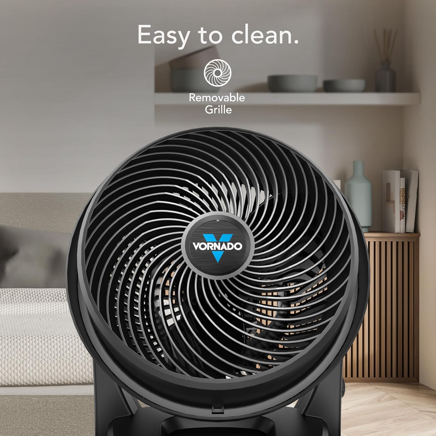 Vornado 630 Medium Air Circulator Fan, 3 Speed, Adjustable Tilt, Black | Whole Room Air Circulator, Floor Fan for Bedroom, Office, Home, 9 in