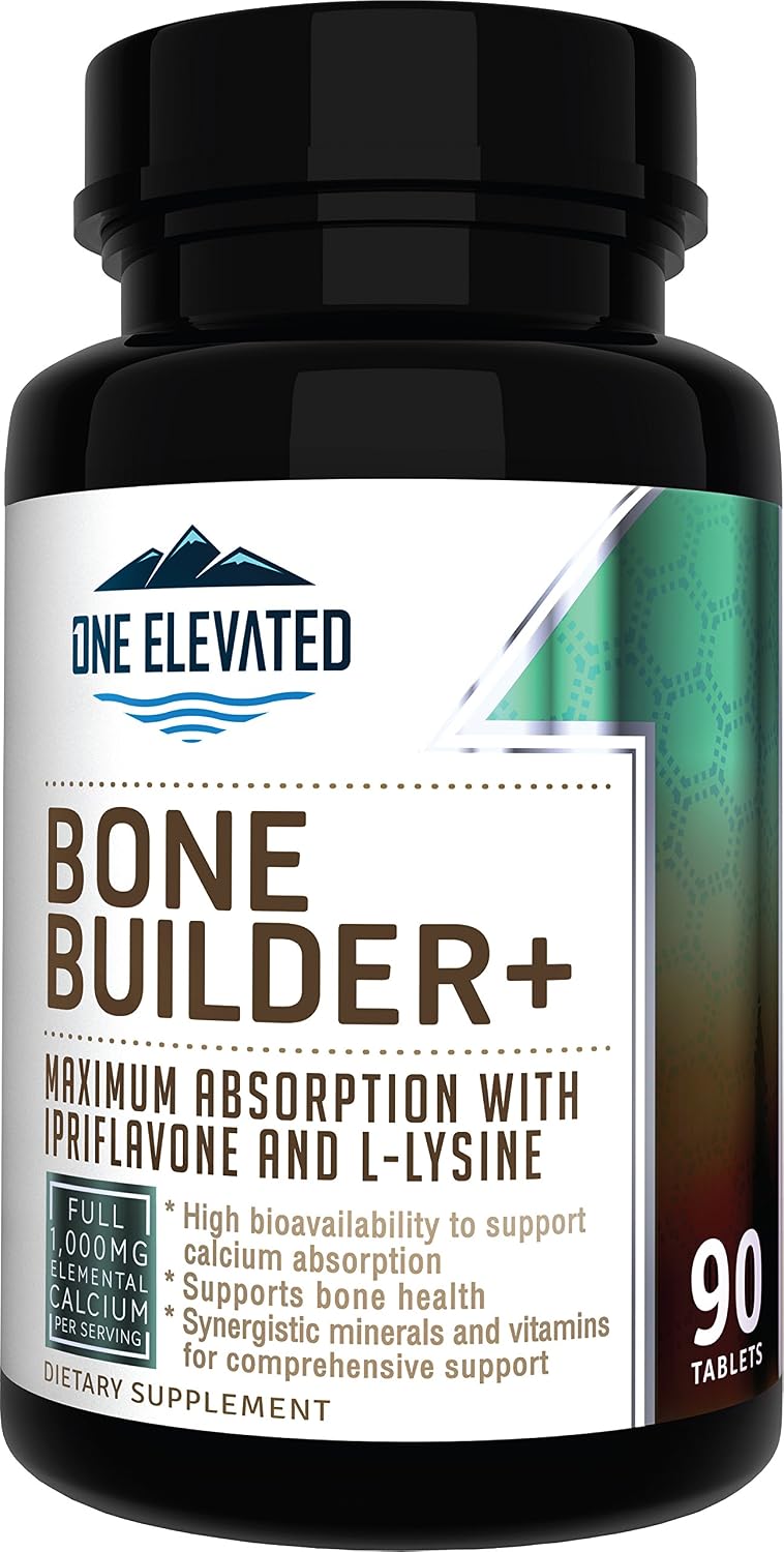Comprehensive Bone Builder Calcium Supplement. Formulated with Highest Grade Calcium -Carbonate/Hydroxyapatite/Citrate, Magnesium, Zinc