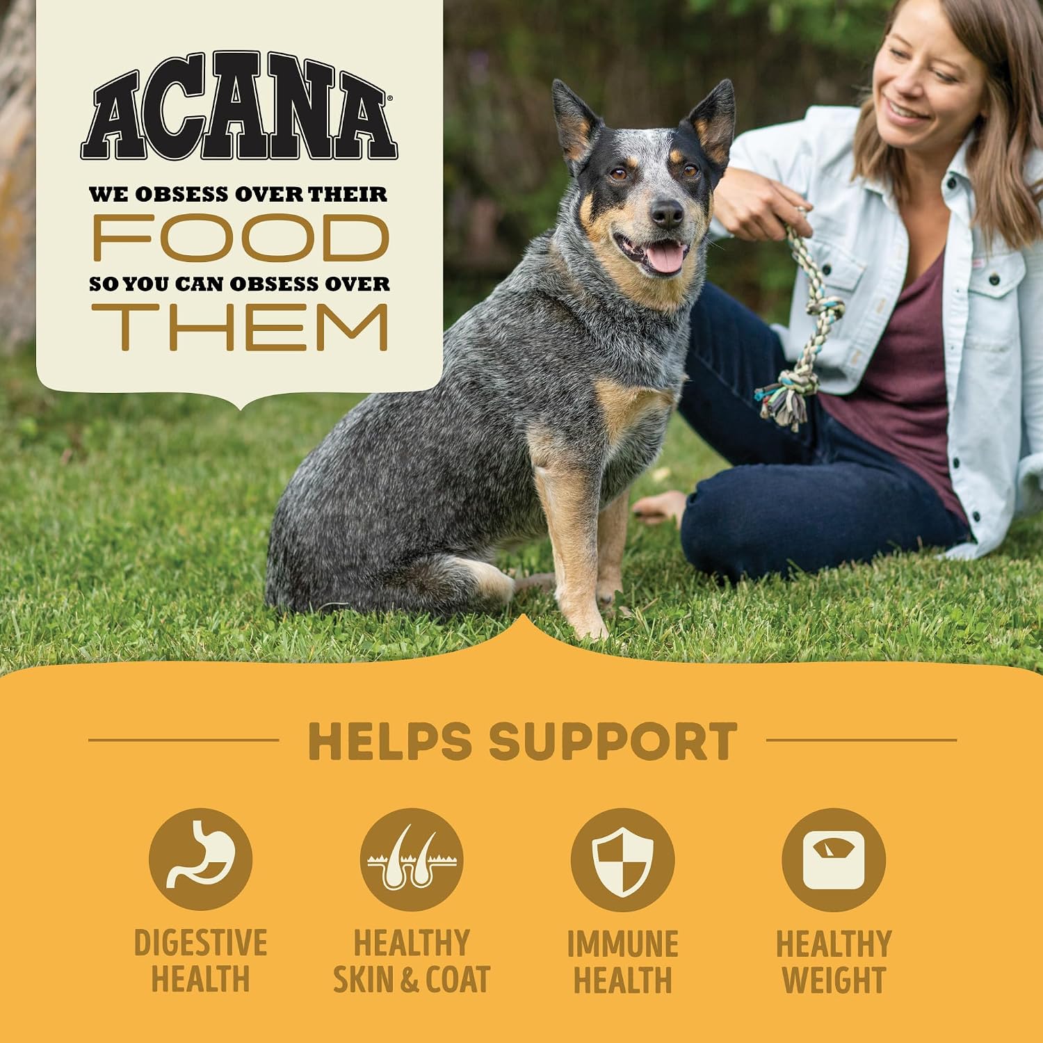 ACANA Grain Free Dry Dog Food Red Meat Recipe 4.5lb. Bag | Freeze Dried, Grain Free, High Protein, Made in the USA, Omega-3 Fatty Acids, Digestive Health, Global Quality Ingredients