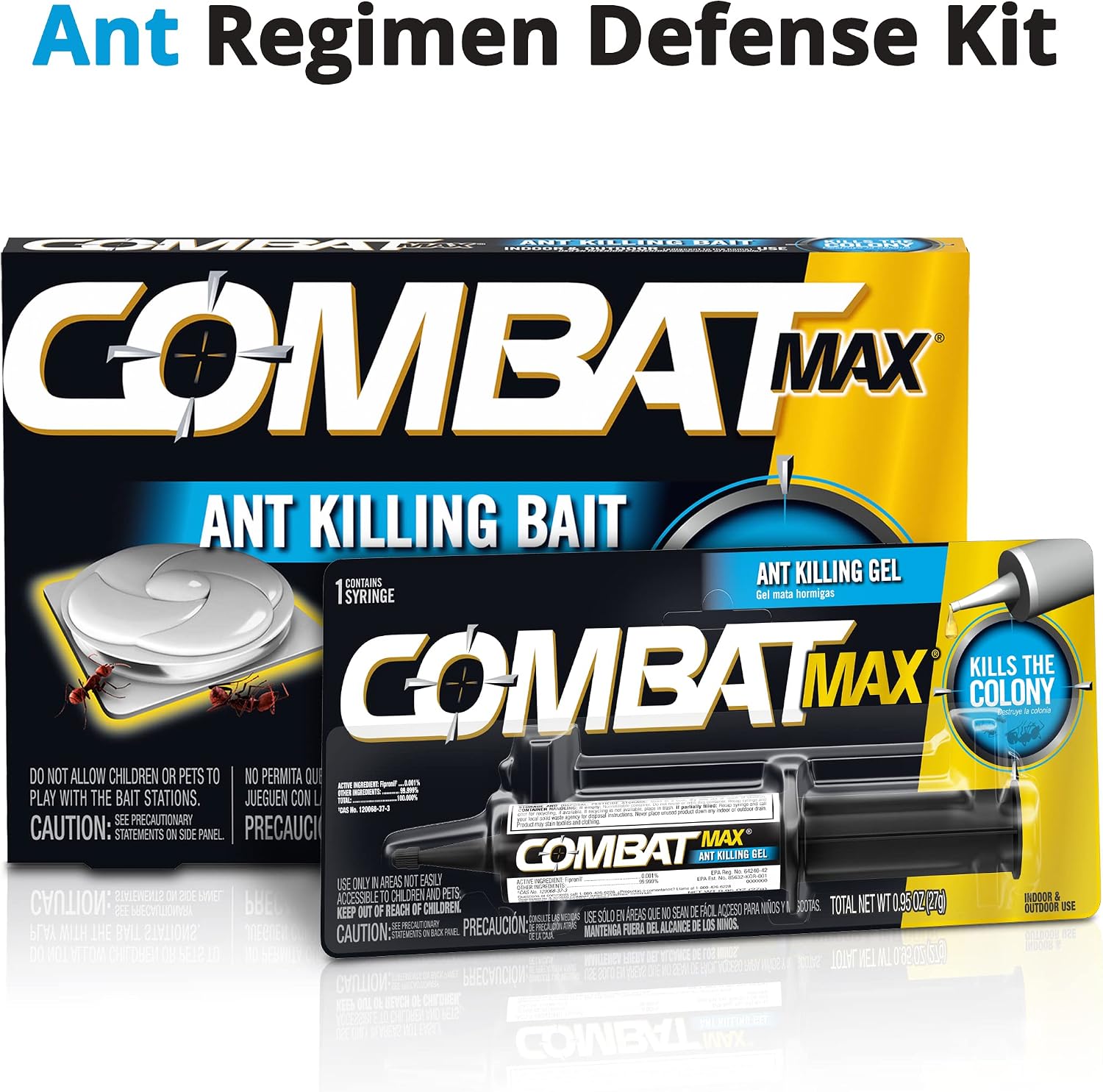 Combat Max, Indoor and Outdoor Ant Killing Gel, 27 Grams Max Ant Killing Bait Stations, Indoor and Outdoor Use, 6 Count