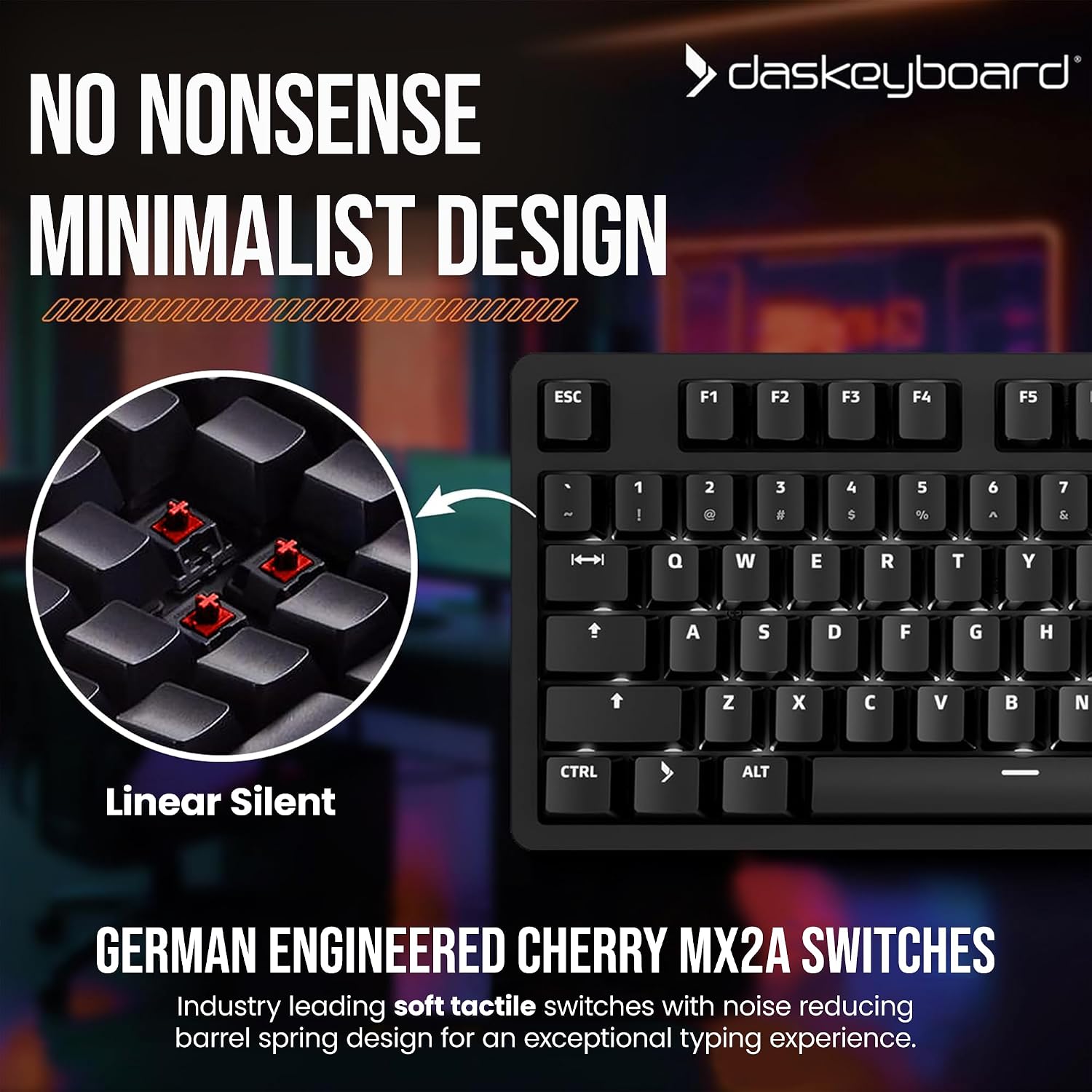 Das Keyboard 4 Professional Wired Mechanical Keyboard, Cherry MX Brown Mechanical Switches, 2-Port USB 3.0 Hub, Volume Knob, Aluminum Top (104 Keys, Black)