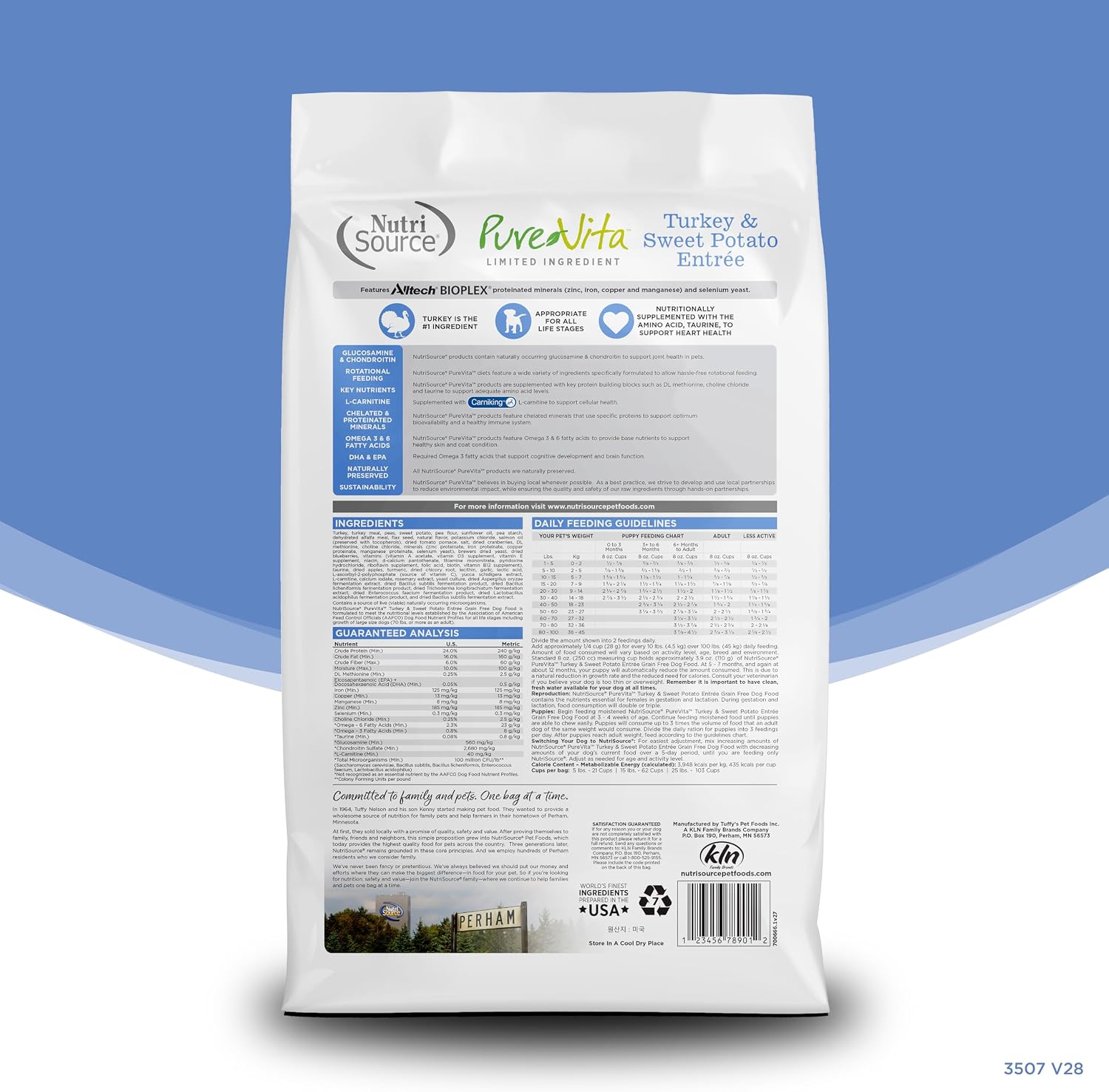 NutriSource Pure Vita Limited Ingredient Grain Free Dry Dog Food, Salmon and Peas, 25LB | Limited Ingredient, Single Protein, Sensitive Stomach, Allergy, Sweet Potato, Skin and Coat
