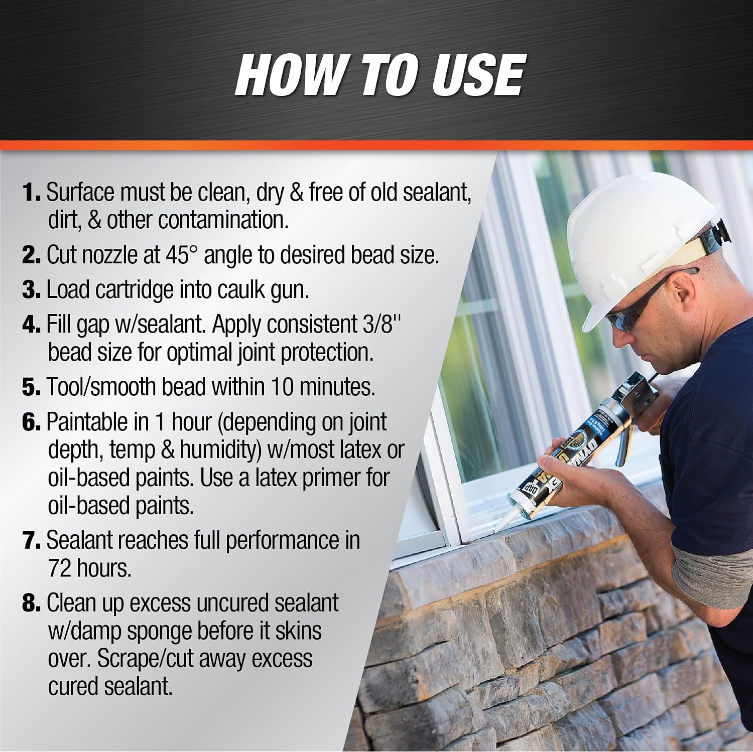 DAP Dynaflex Ultra Advanced Exterior Sealant, White, 10.1 Oz (7079818211)