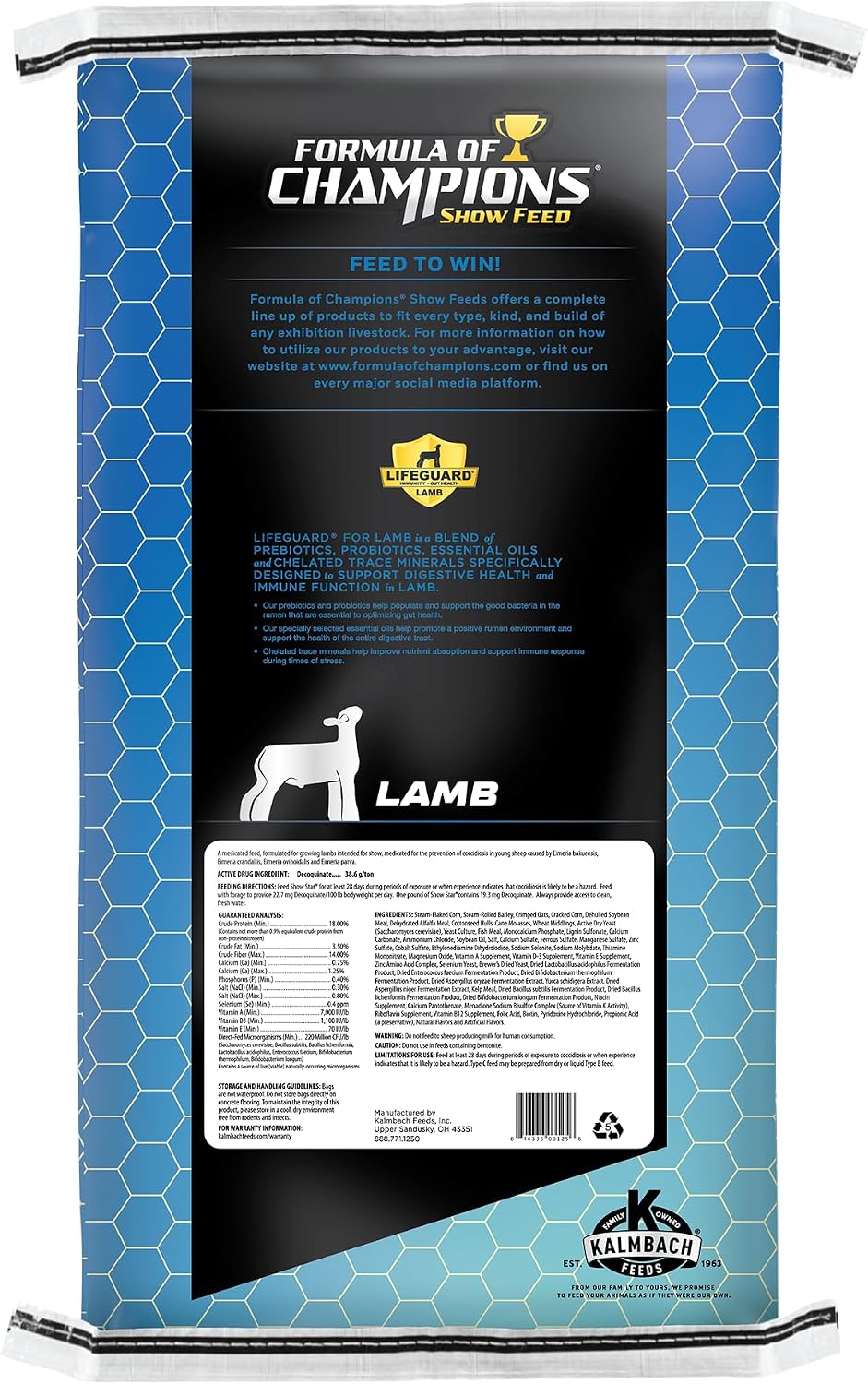 Show Star Textured Feed for Young Growing Lambs, 50 lb Bag