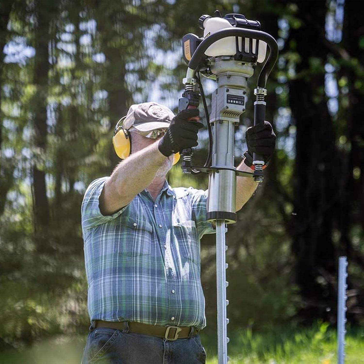 PGD2875 Titan Gas Powered Post Driver | Fence Post Pounder, 30 lb Lightweight Portable Driver, 1,500–2,000 BPM, Fits Up to 3" Posts