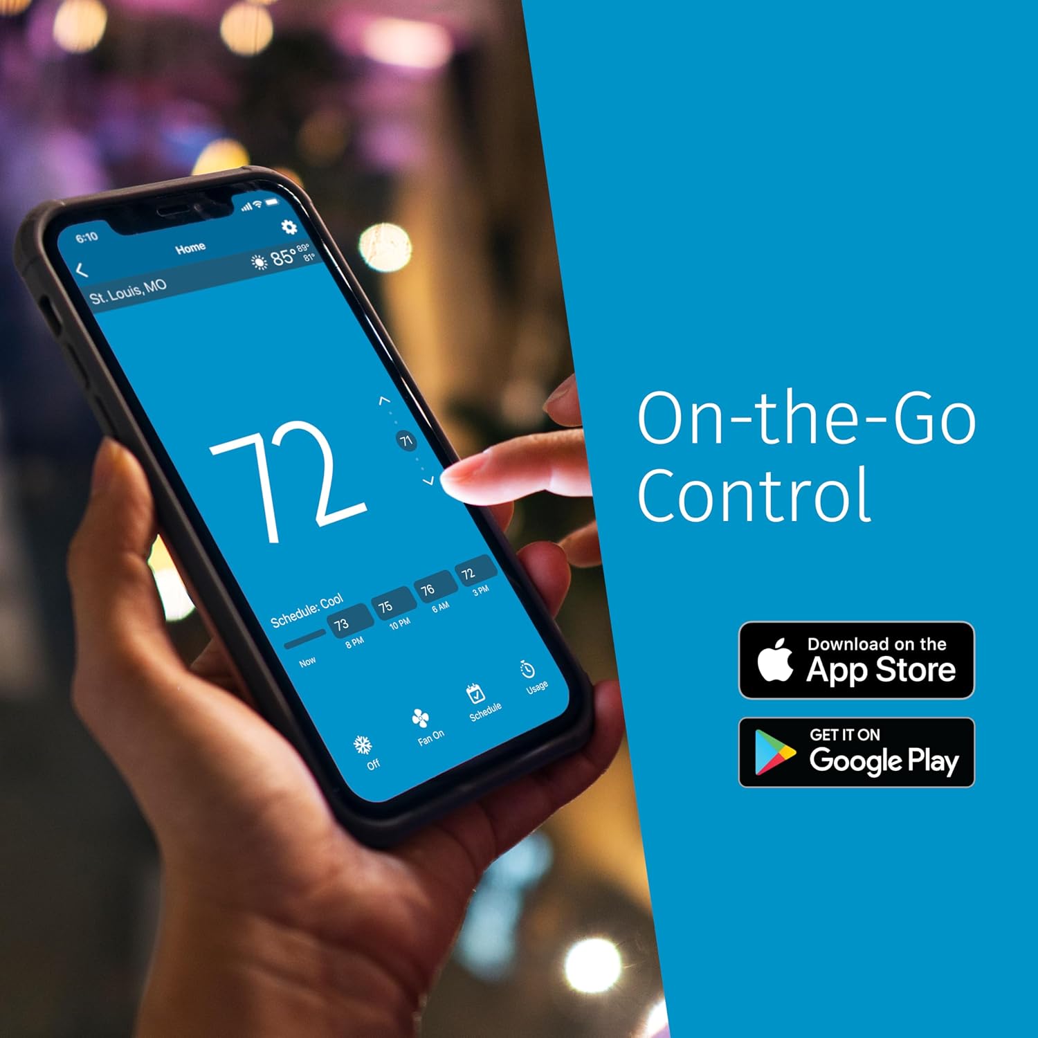 Sensi Smart Thermostat, Wi-Fi, DIY, Alexa, Energy Star Certified, ST55