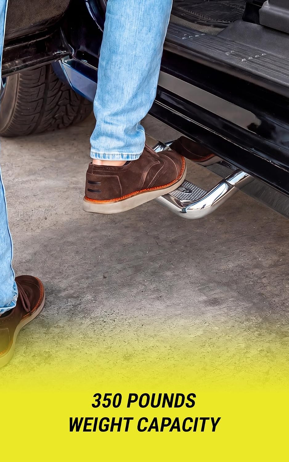 Bully AS-600 Polished Aluminum Universal Fit Truck Side Step Set of 2 for Trucks from Chevy (Chevrolet), Ford, Toyota, GMC, Dodge RAM