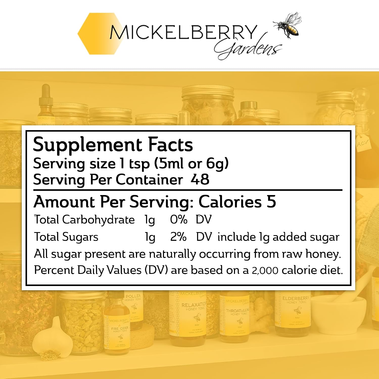 Mickelberry Gardens Fire Cider Apple Cider Vinegar Honey Tonic 8oz | Apple Cider Vinegar Honey Tonic with Organic Turmeric Root, Ginger Root & Dandelion, Natural Digestion & Immune Support