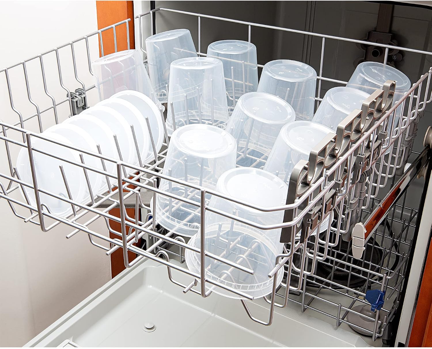 DuraHome - Deli food Storage Containers with Lids 32 oz, Quart Pack of 24 Leak-proof Freezer Safe Microwaveable Soup Storage Container - Clear Plastic Premium Quality