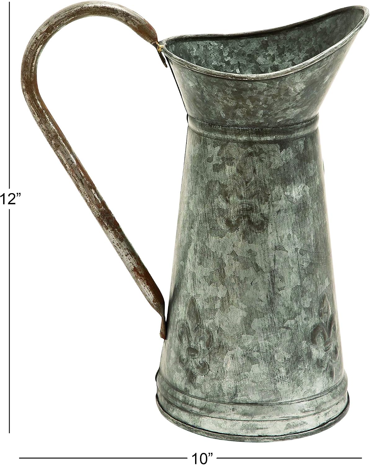 Deco 79 Metal Watering Can Indoor/Outdoor Planter, 10" x 6" x 12", Brown