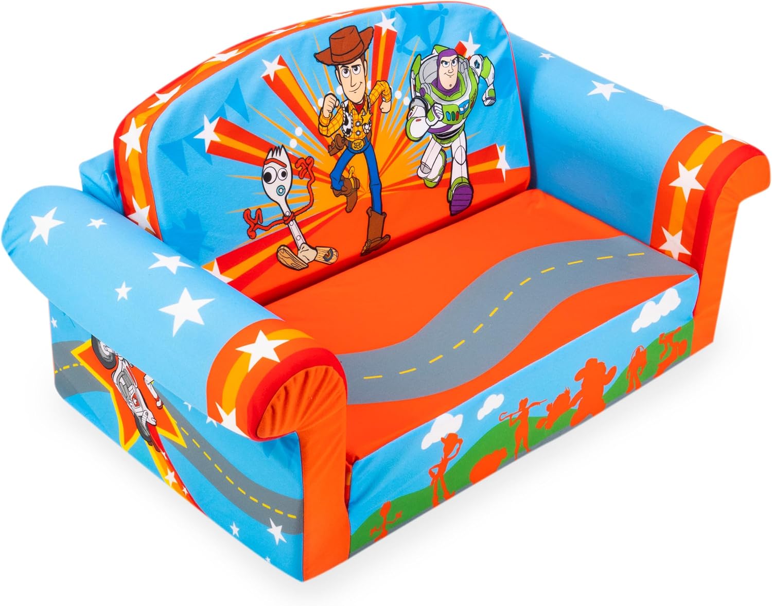 Marshmallow Furniture, Children's 2 in 1 Flip Open Foam Sofa, Minnie Mouse, by Spin Master | Pullout Foam Sleeper for Folding Lounging, Sitting, and Napping for Toddlers & Kids, Bedroom and Playroom Use
