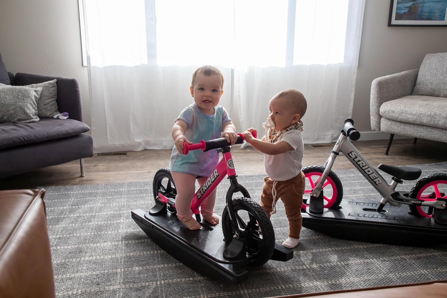 Strider Sport 2-in-1 Rocking Bike, Ages 6 Months–4 Years | For 12 Model, Converts Baby Rocking Toy to Toddler Balance Bike, Tool-Free Adjustments, Wide and Stable Base, Durable Plastic