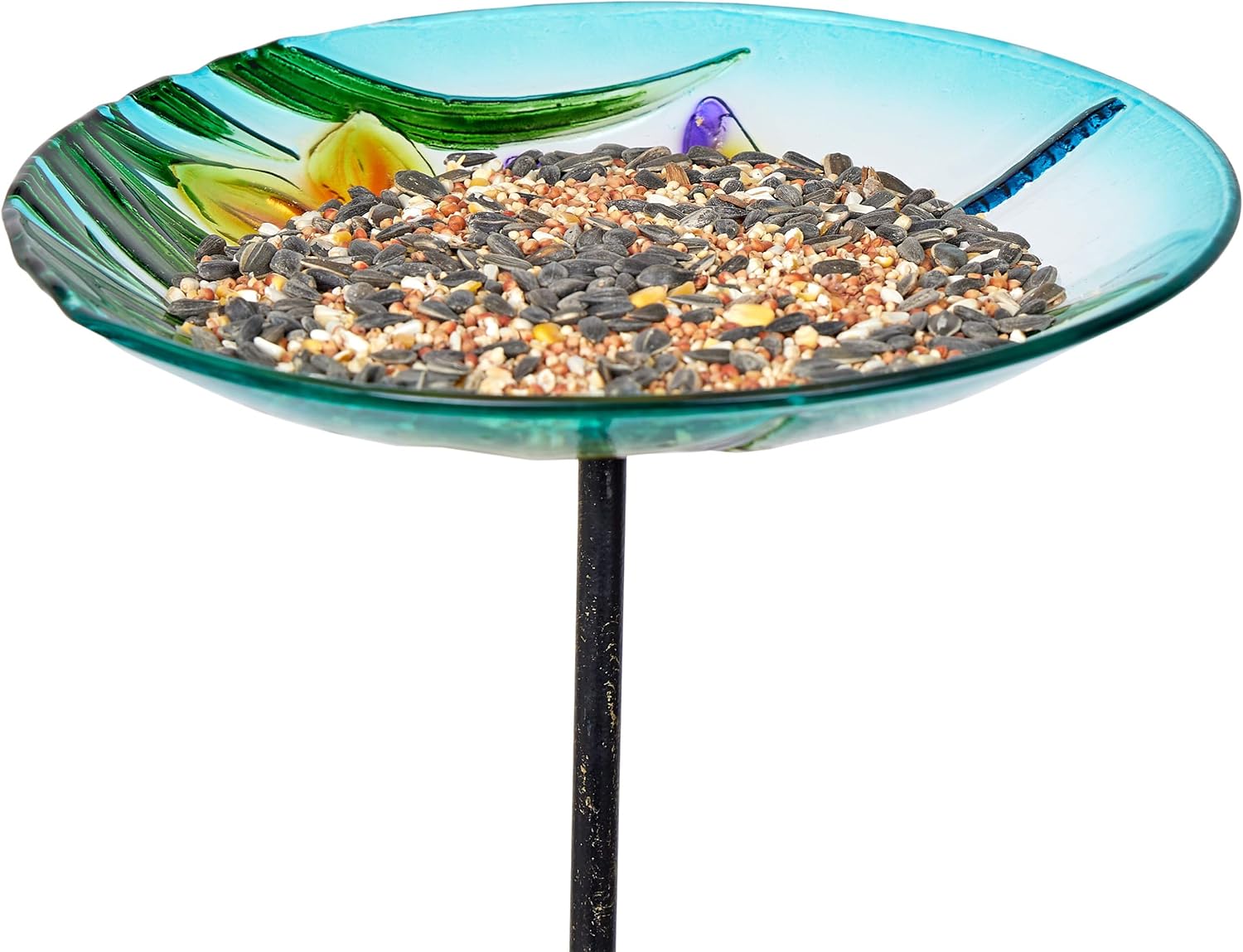 Alpine Corporation 25" Tall Outdoor Birdbath with Planter Pedestal Yard Statue, Stunning Garden Accent, 15" Round, Green