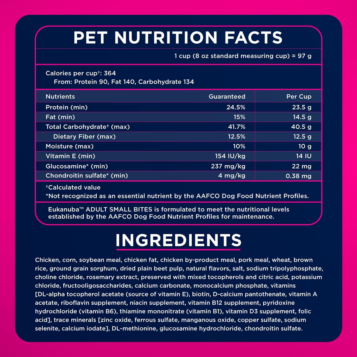 Eukanuba Adult Small Bites Dry Dog Food, 4.5 lb Bag