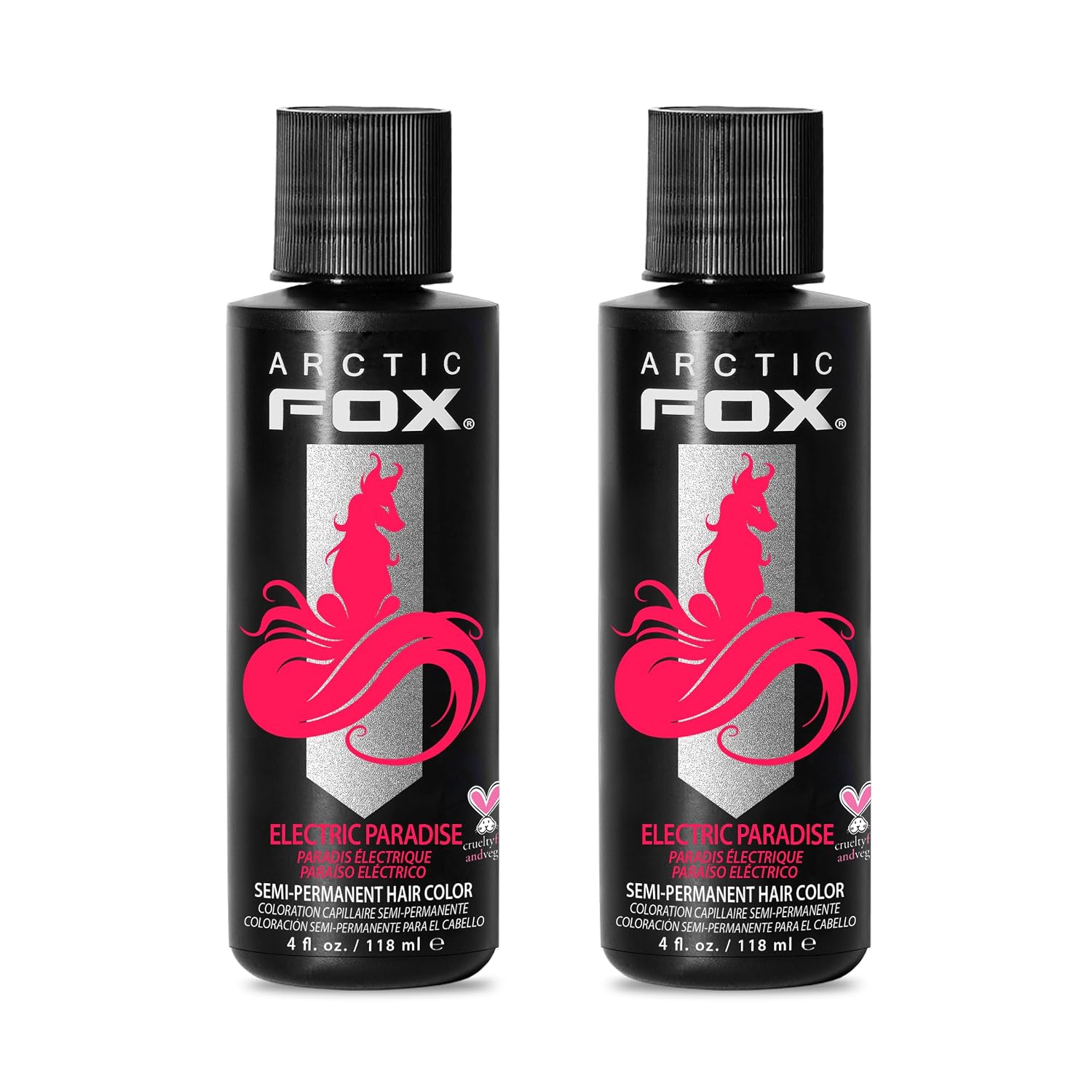 ARCTIC FOX Virgin Pink Semi-Permanent Hair Color - Vegan - 4 fl oz | Vivid and Vibrant, Cruelty Free, Ammonia Free, Peroxide Free, , Cream Formula