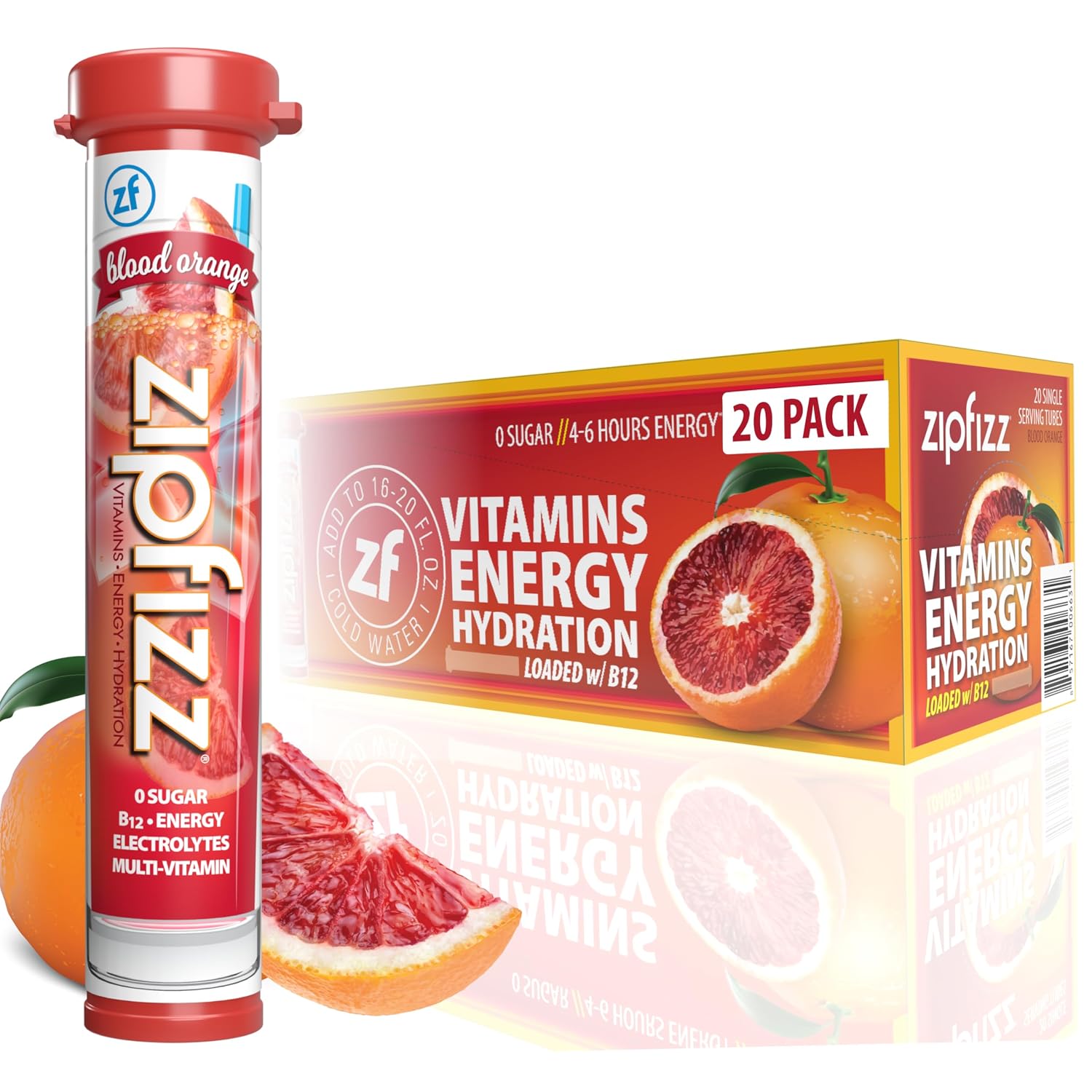 Zipfizz Energy Drink Powder, 20 Pack B12 Electrolyte - Pink Lemonade | Hydration tubes with vitamin drink benefits, 100mg caffeine, B12, electrolytes, & no artificial sugar for active lifestyle
