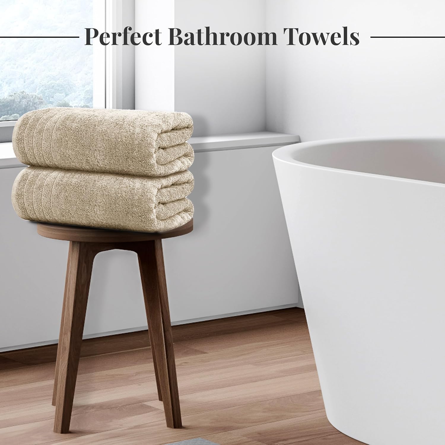Tens Towels 8 Piece Towel Set, 2 XL Bath, 2 Hand, 4 Washcloth, Dark Grey