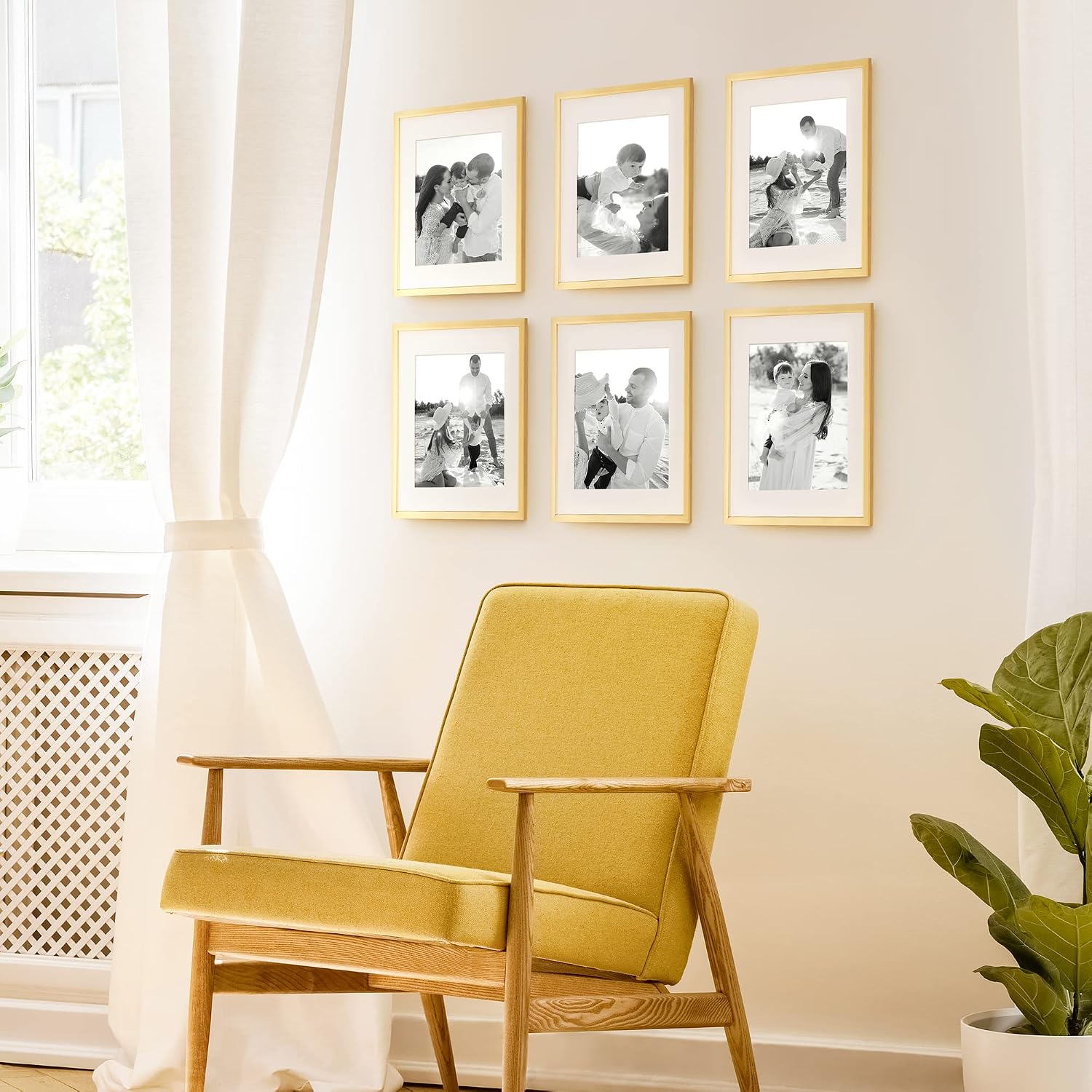 upsimples 12x12 Picture Frame, Gallery Glass Poster Frames Set of 3, Black