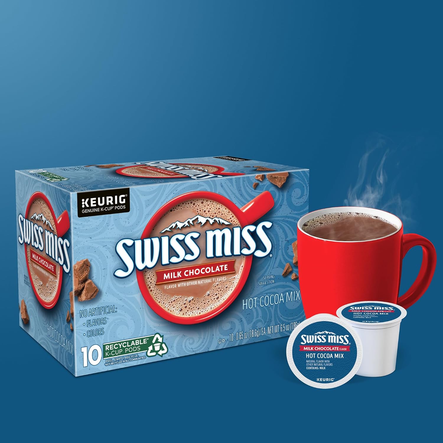 Swiss Miss Milk Chocolate Hot Cocoa Keurig Single-Serve K Cup Pods, 28 Count