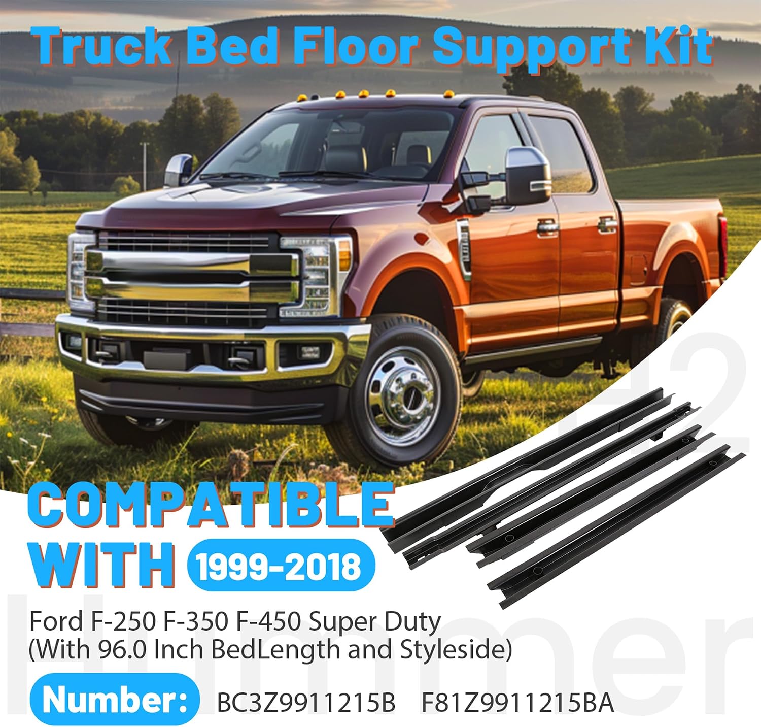 ECOTRIC Short Bed Crossmember Kit Compatible with 99-18 F-250 F-350 F-450