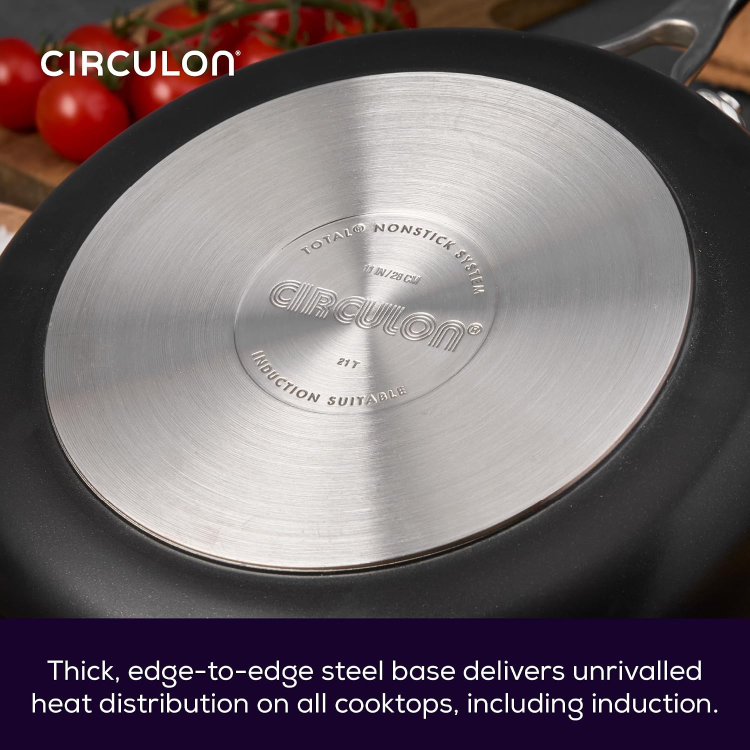 Circulon Style Hard Anodised Sauteuse, 24cm/2.8L