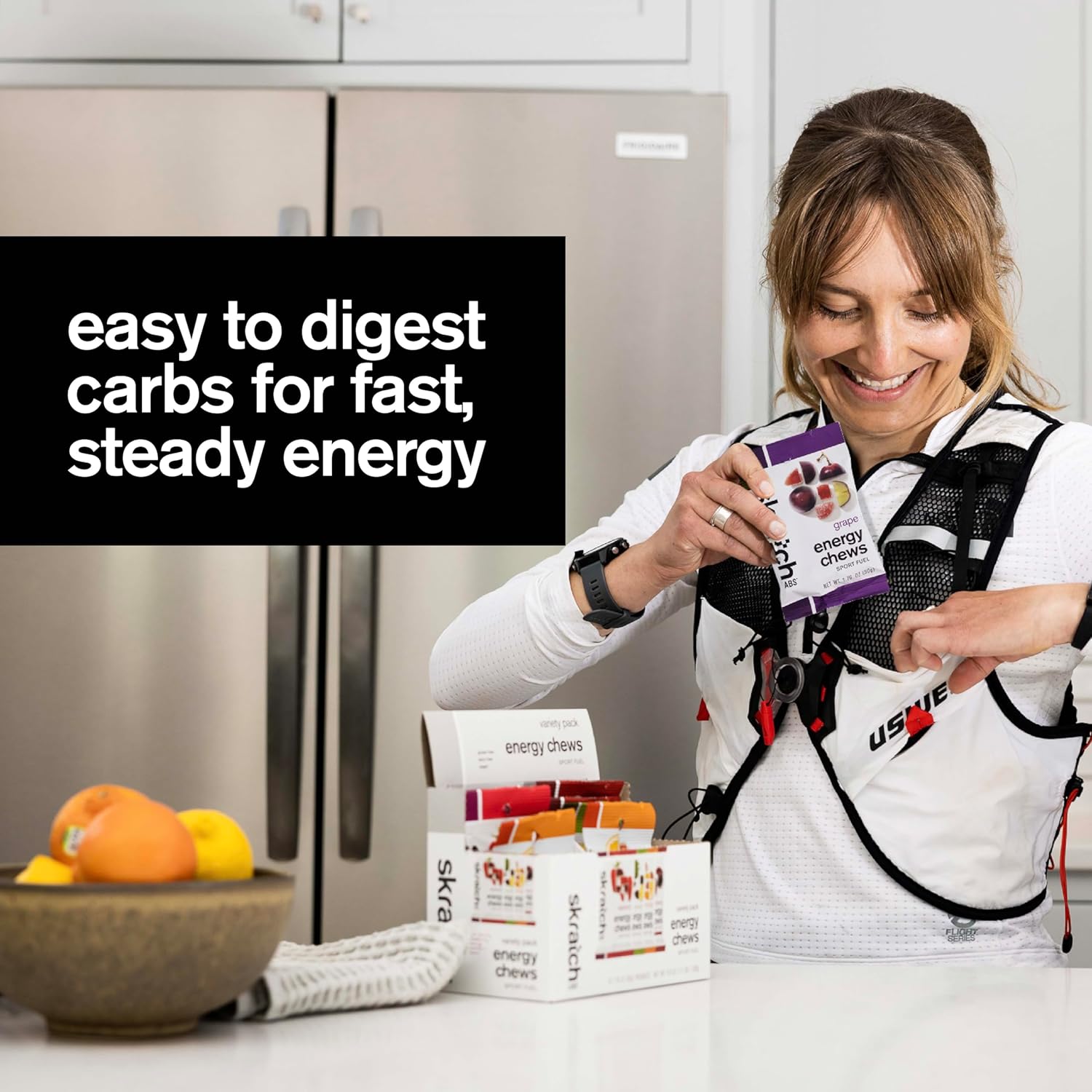 Skratch Labs Energy Chews, Caffeinated Sour Cherry, 10 Pack