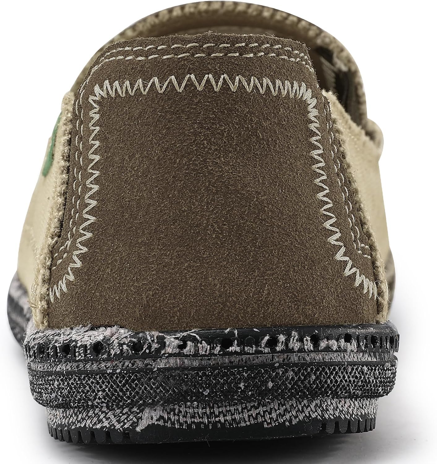 VILOCY Mens Slip on Deck Shoes Casual Canvas Loafers Beach Boat Shoes Zero Drop Vintage Flat