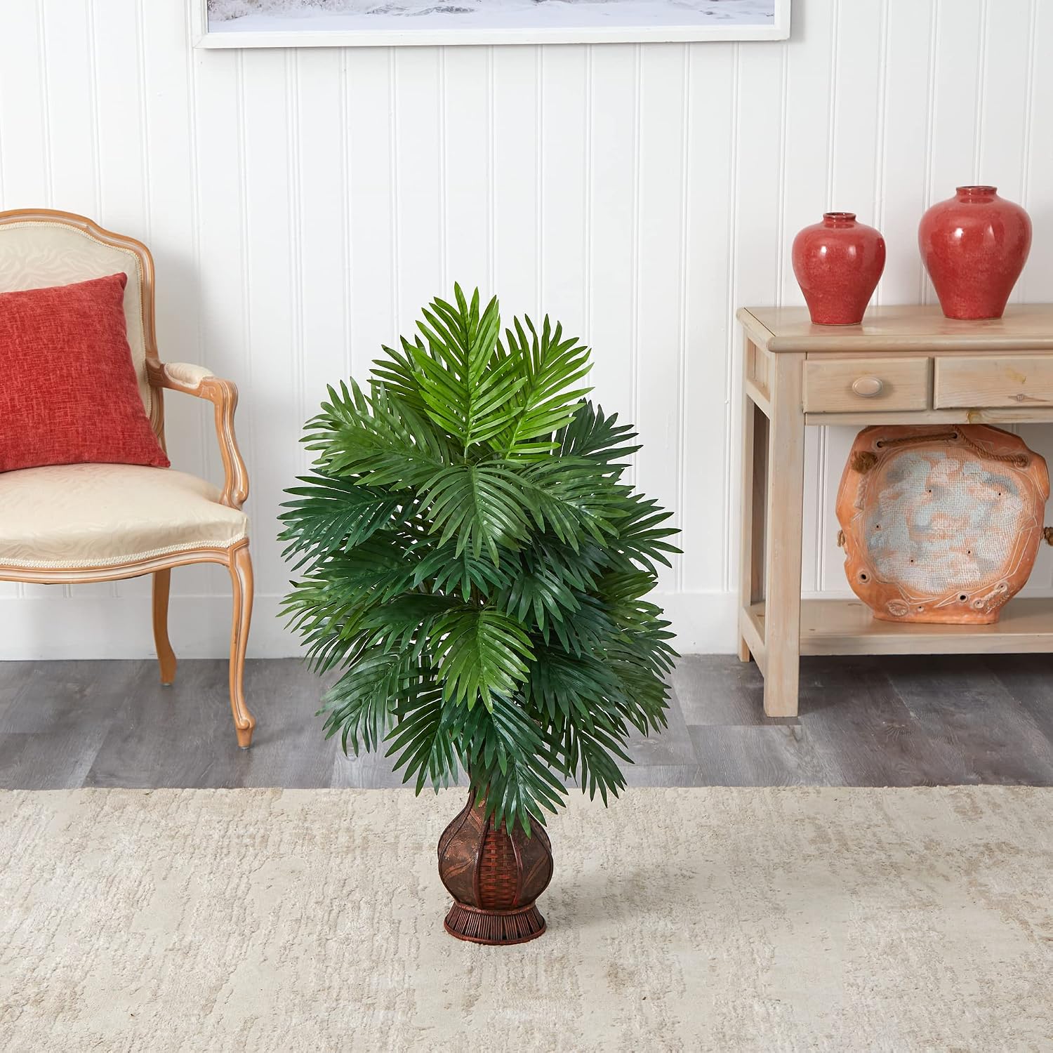 Nearly Natural Areca Palm with Urn Silk Plant