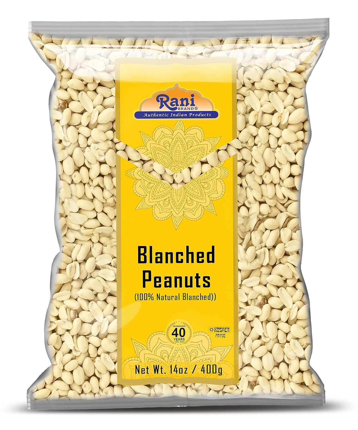 Rani Peanuts, Raw Whole With Skin (uncooked, unsalted) 14oz (400g) ~ All Natural | Vegan | Kosher | Gluten Friendly | Fresh Product of USA ~ Spanish Grade Groundnut/Red-skin