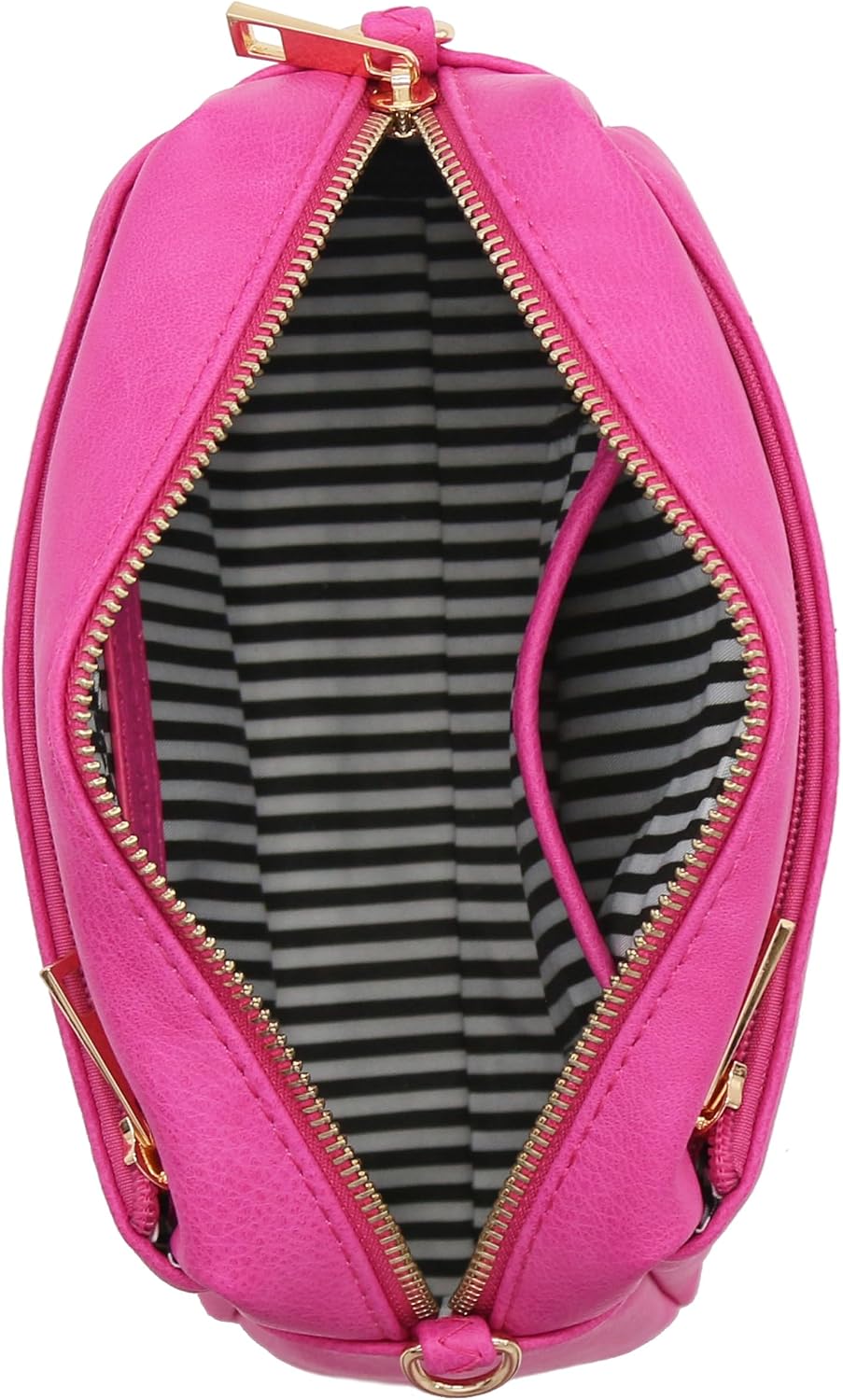 Triple Zip Small Crossbody Bag