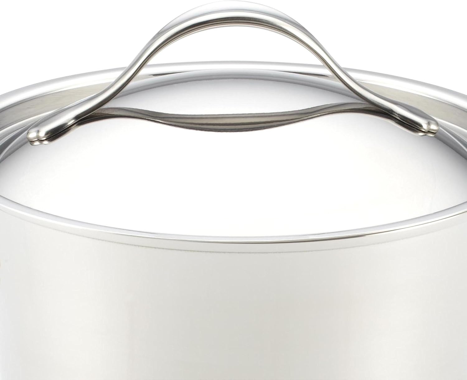 Anolon Nouvelle Stainless Steel Cookware Pots and Pans Set, 10 Piece | Stainless Steel Cookware Set with Lids, Oven Safe to 500°F, Durable Everyday Cooking, Dishwasher Safe