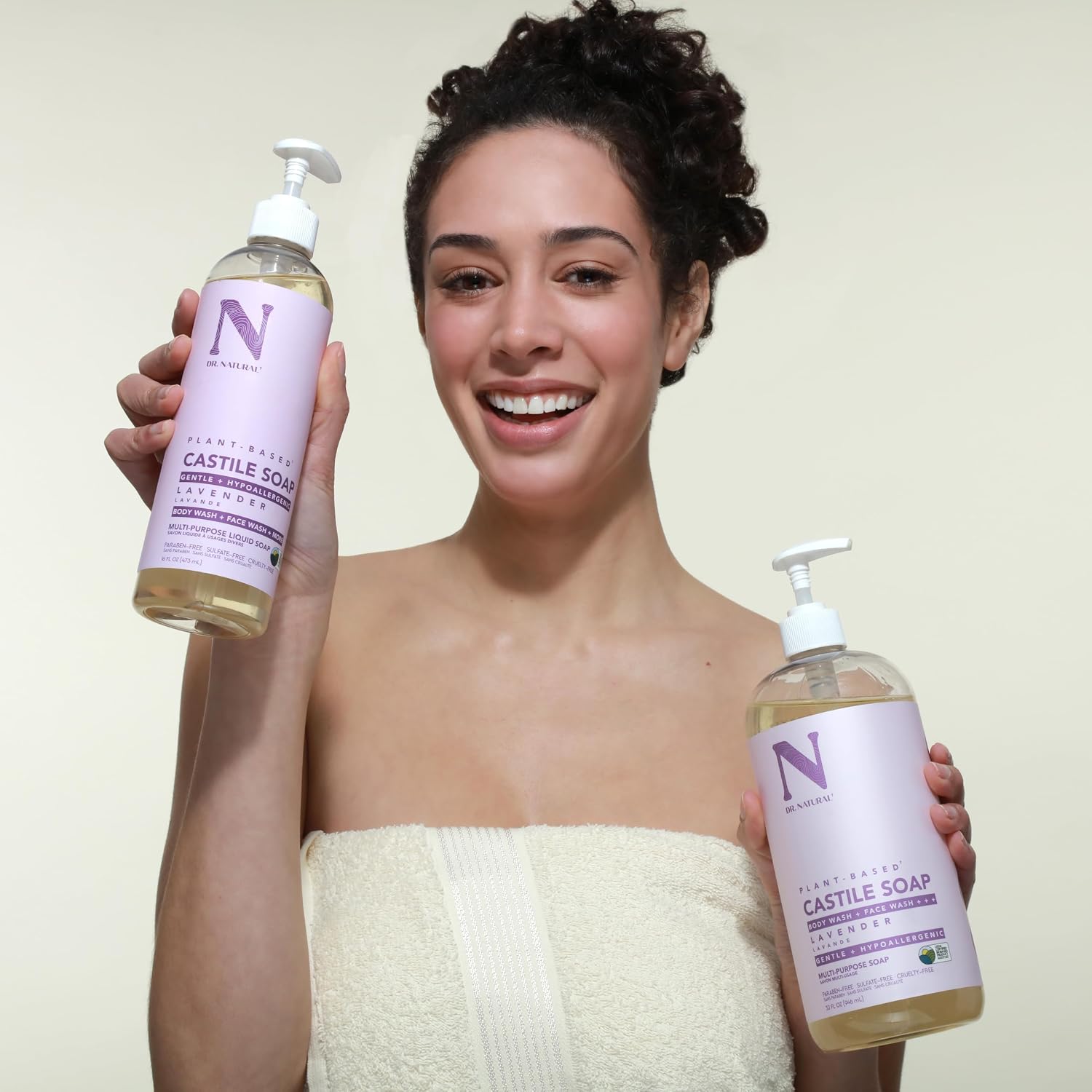 Dr. Natural Castile Liquid Soap - Multi-Use Body Wash, Shampoo and Face Wash - Hydrating Body Soap for Skin, Hair, Pets and Home - Eucalyptus - 32 oz