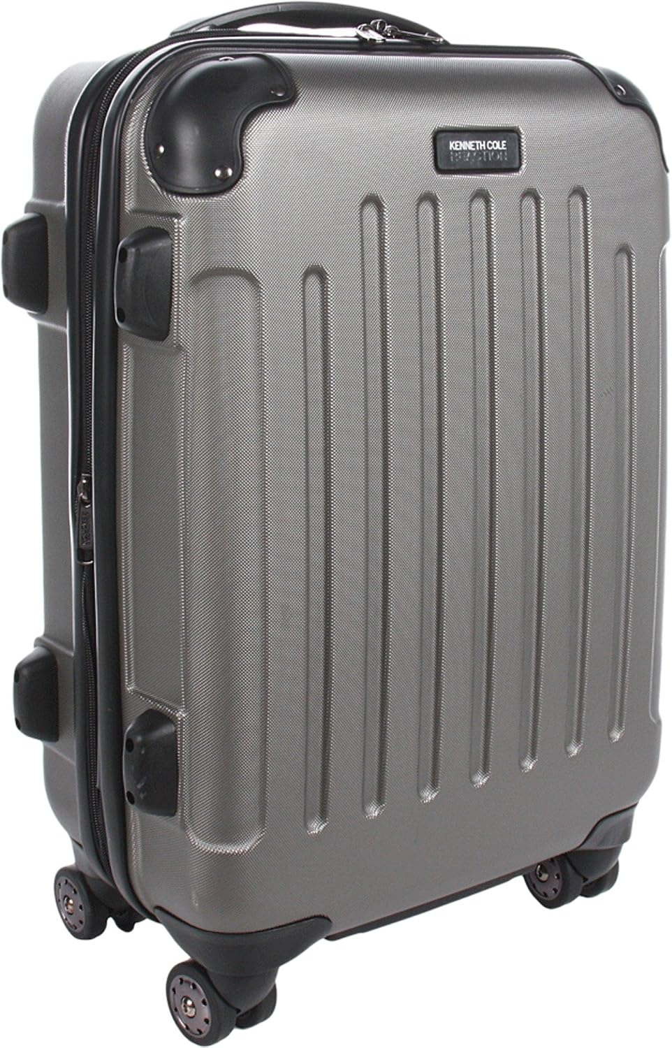 Kenneth Cole REACTION Renegade Luggage Expandable 8-Wheel Spinner Lightweight Hardside Suitcase, Champagne, 20-Inch Carry On