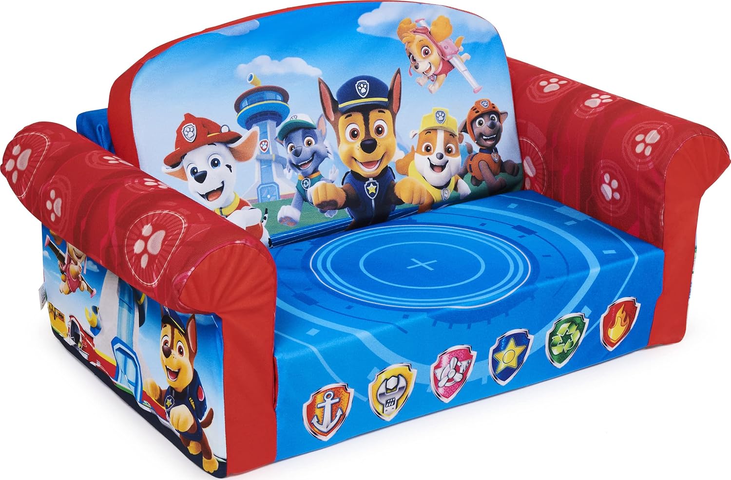 Marshmallow Furniture, Children's 2 in 1 Flip Open Foam Sofa, Minnie Mouse, by Spin Master | Pullout Foam Sleeper for Folding Lounging, Sitting, and Napping for Toddlers & Kids, Bedroom and Playroom Use