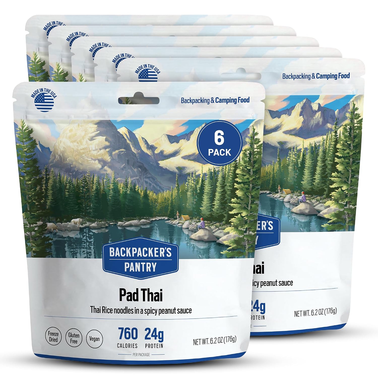Backpacker's Pantry Lasagna | 1-Pack | 29g Protein | 620 Cal | Vegetarian, Nut Free | Made in the USA | Freeze Dried Meal & Camping Food