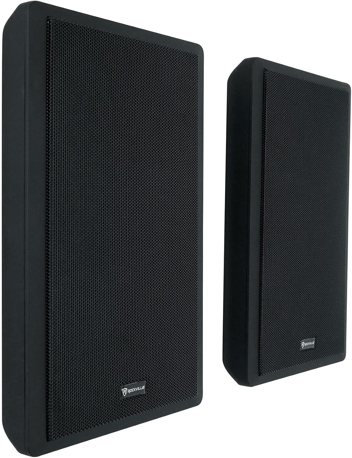 Rockville RockSlim Black 5.25" Home Theater Wall Mount Speakers, Pair