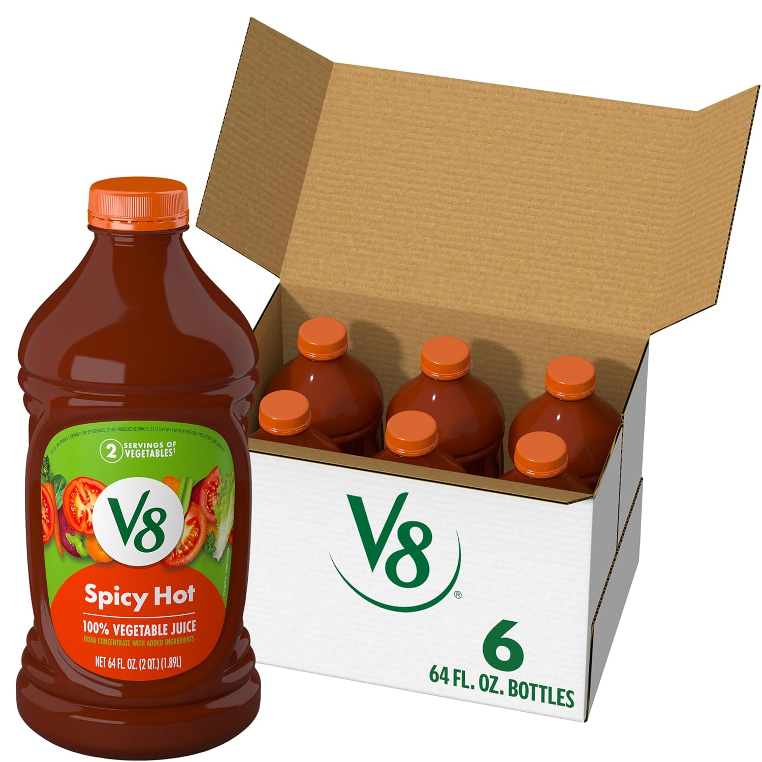 V8 Original 100% Vegetable Juice, 12 fl oz Bottle (12 Pack)
