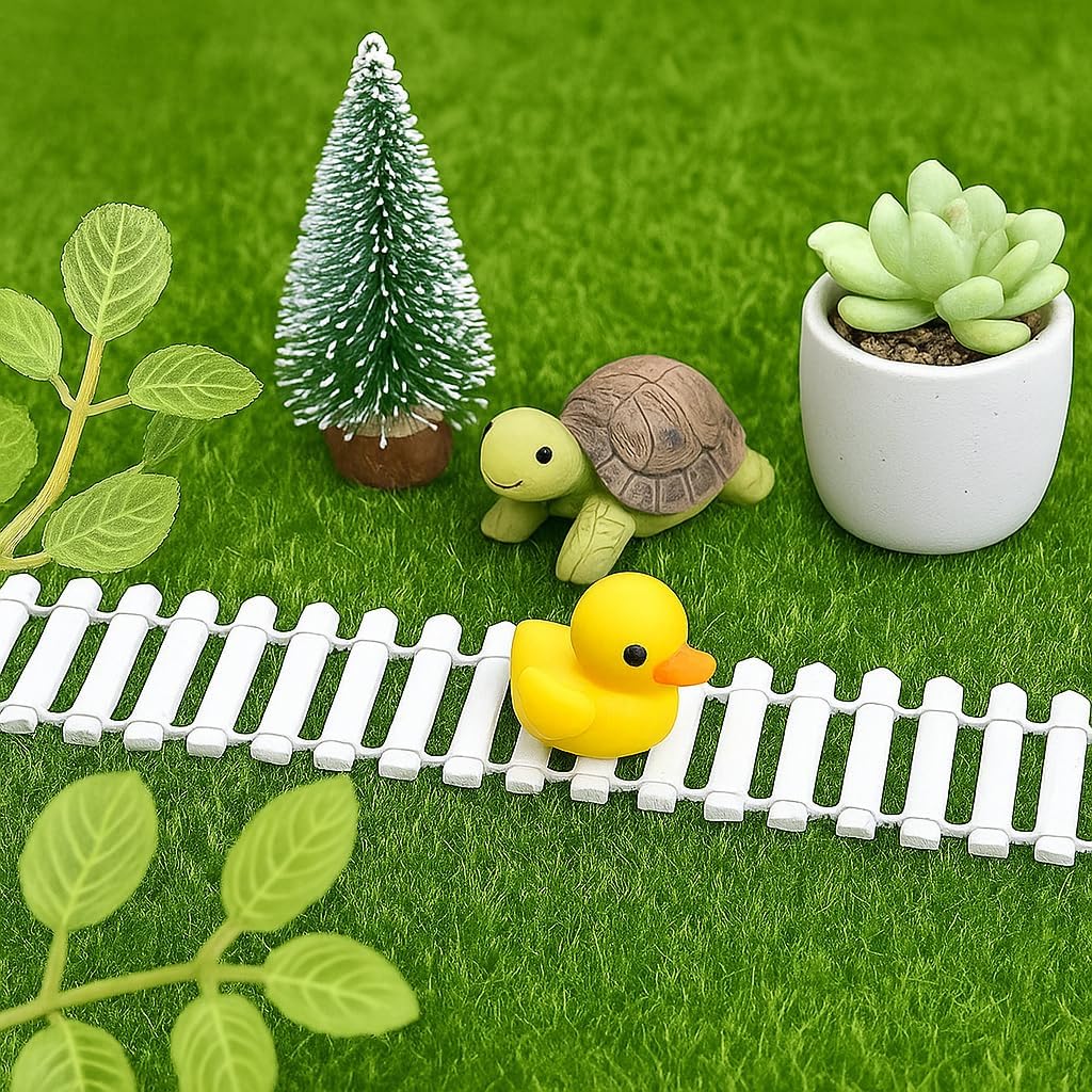 40 Inch Miniature Fairy Garden Fence, Trim for Plant Pot Decor | Micro-Landscape Ornament Small Flower Pot Best Decor Christmas Crafts