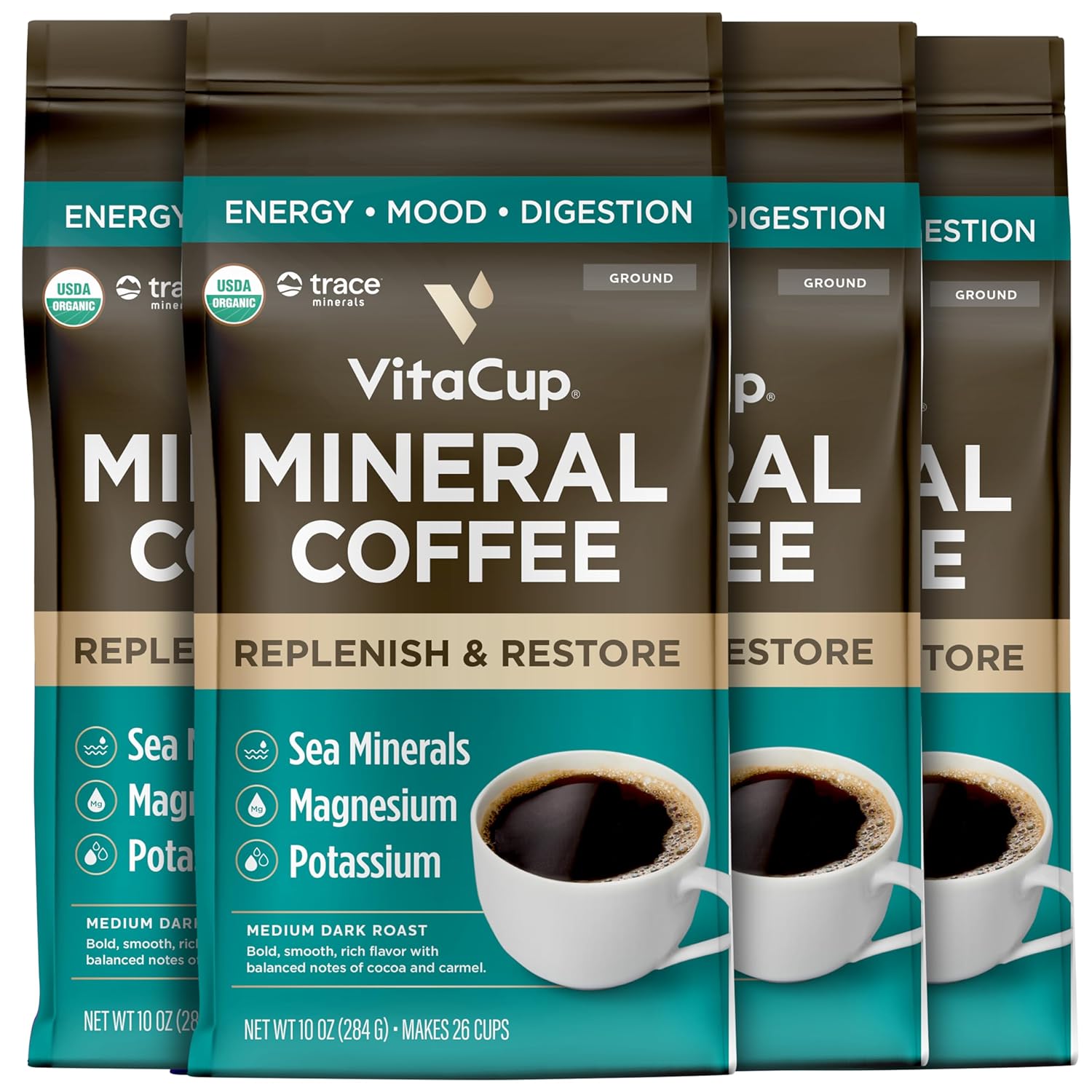 VitaCup Genius Keto Ground Coffee with MCT Oil, 11oz