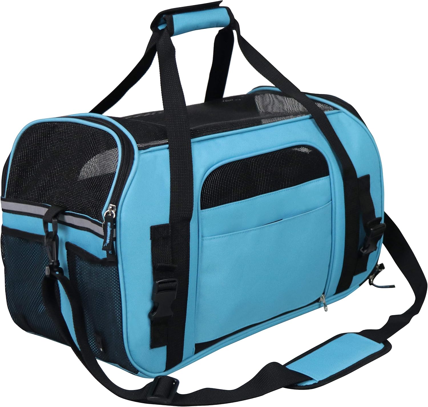 EliteField Soft-Sided Pet Carrier for Cats & Small Dogs (3-Year Warranty) | Airline Approved, Removable Bed & Cover, Built-In Leash, Luggage Sleeve, Seat Belt Loop, Waterproof, Durable, Foldable