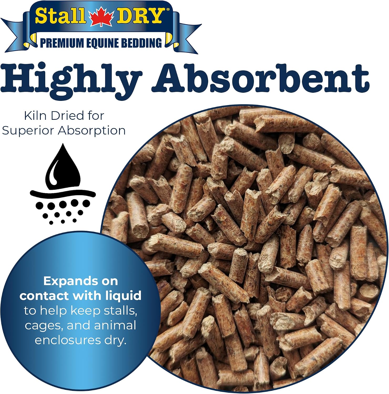 Progressive Planet Stall Dry Premium Equine Bedding Pellets, 35lbs - 100% Natural Kiln-Dried Pine Pellets