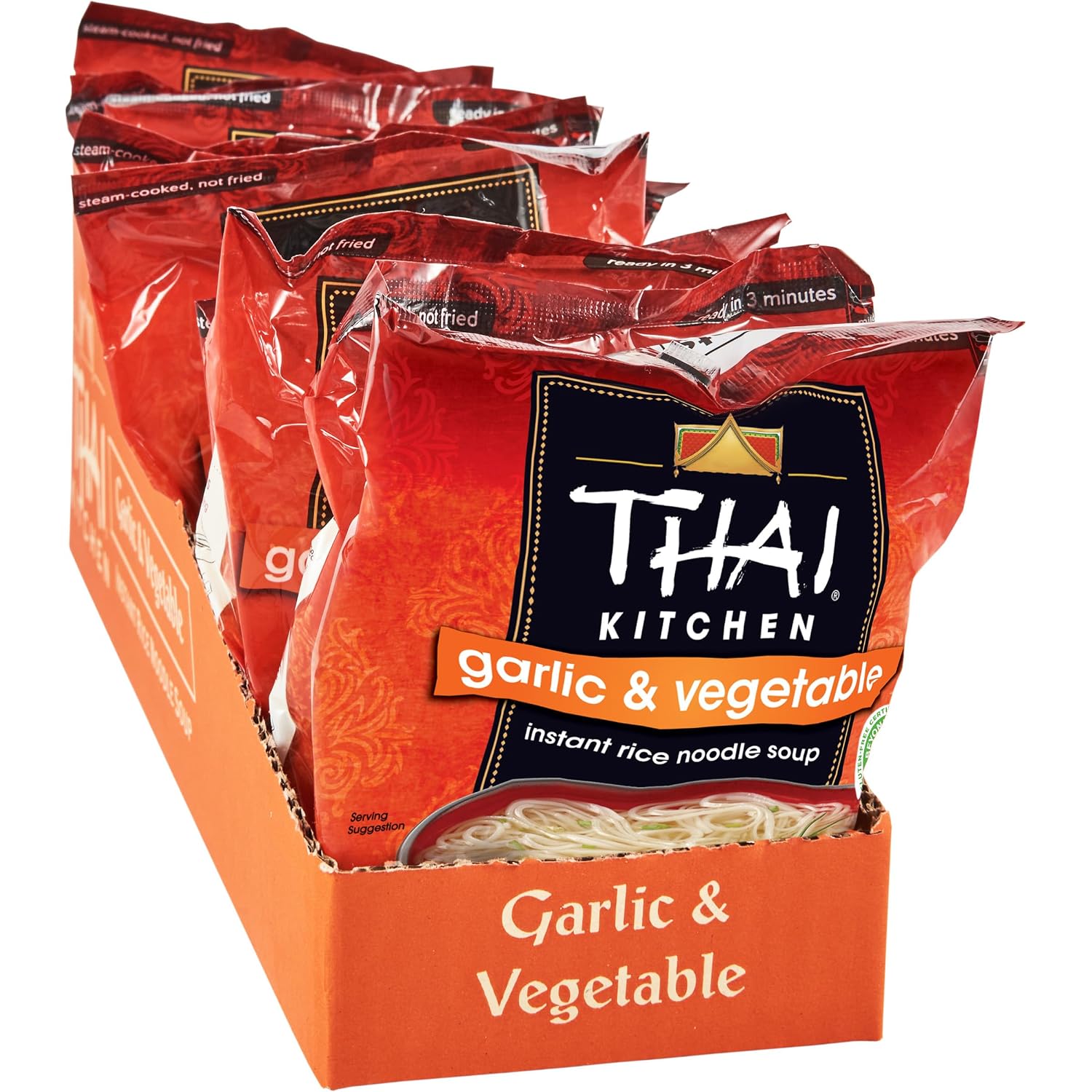 Thai Kitchen Gluten Free Garlic & Vegetable Instant Rice Noodle Soup, 1.6 oz