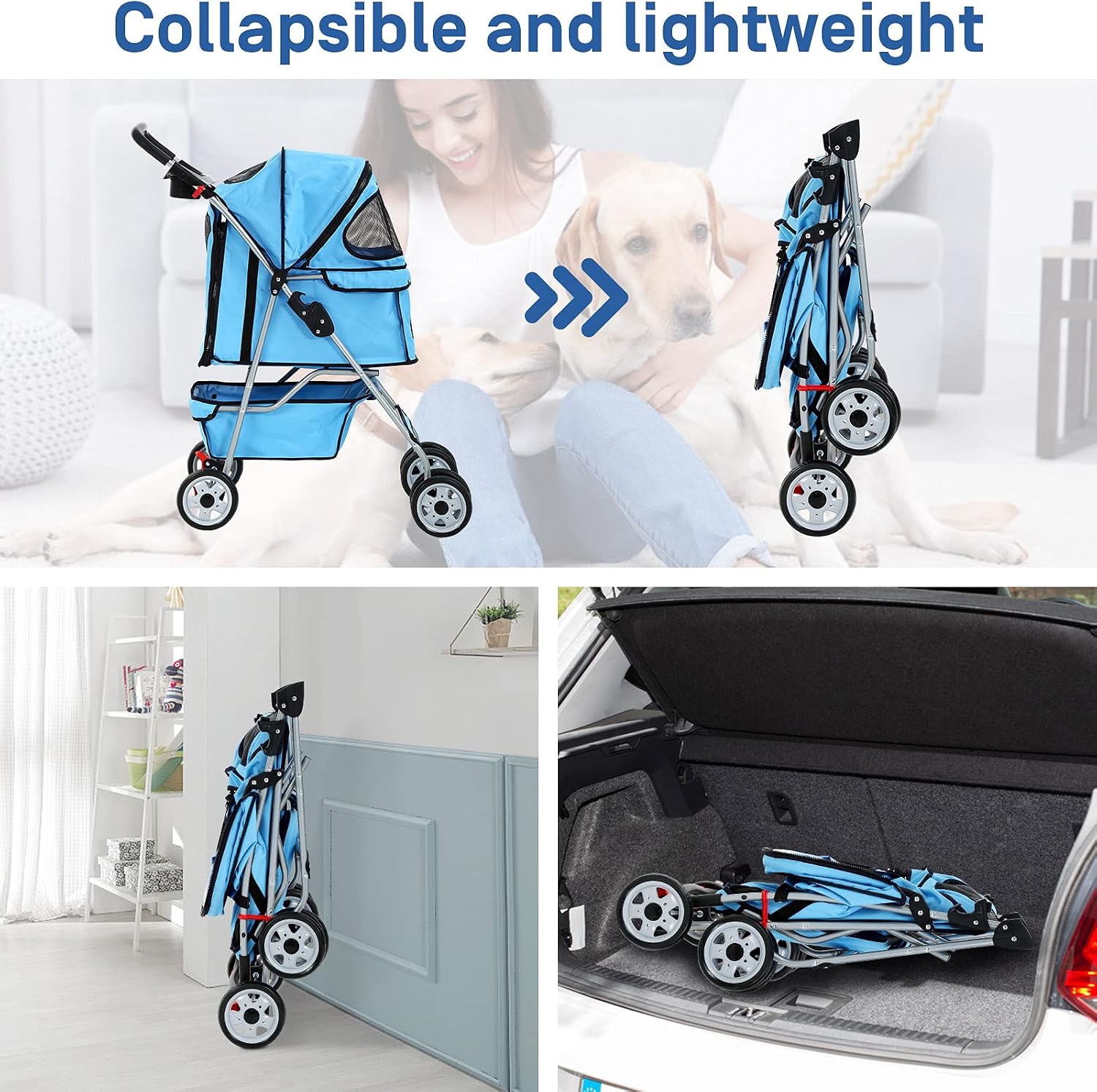 Best 4 Wheels Pet Stroller for Dog and Cat Stroller