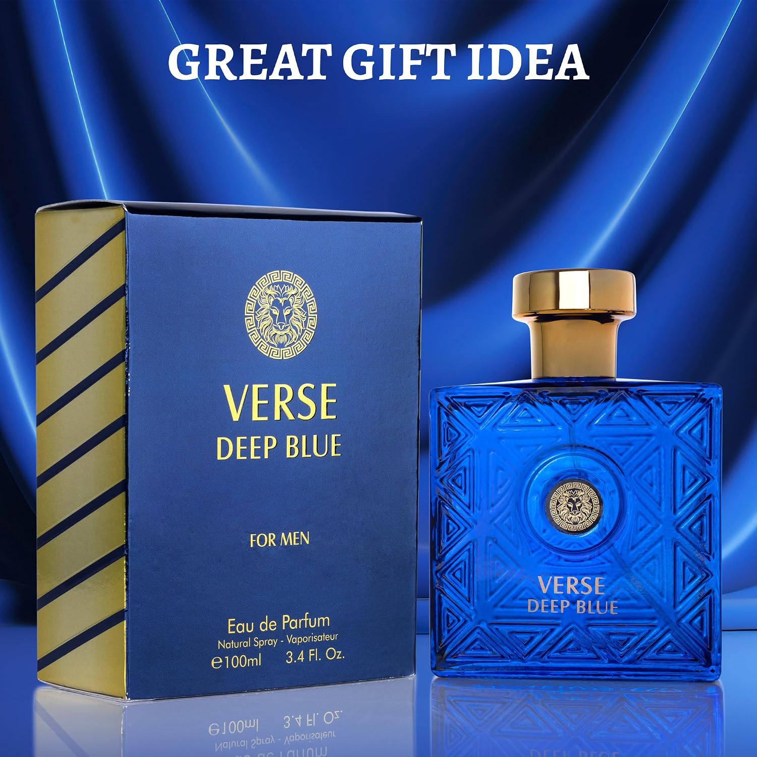 NovoGlow Verse Deep Blue, Eau de Parfum Spray Perfume, Fragrance For Men- Daywear