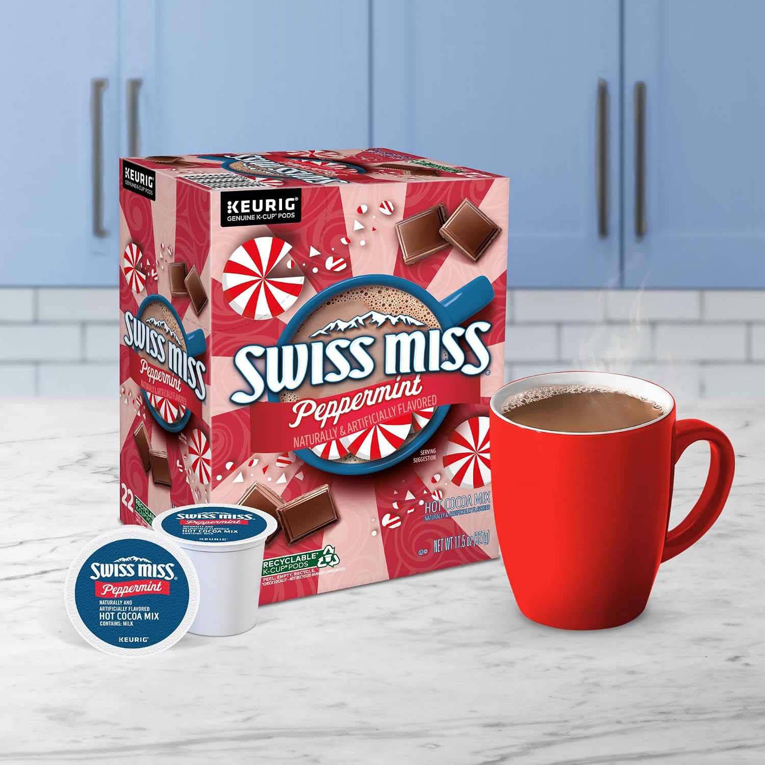 Swiss Miss Milk Chocolate Hot Cocoa Keurig Single-Serve K Cup Pods, 28 Count